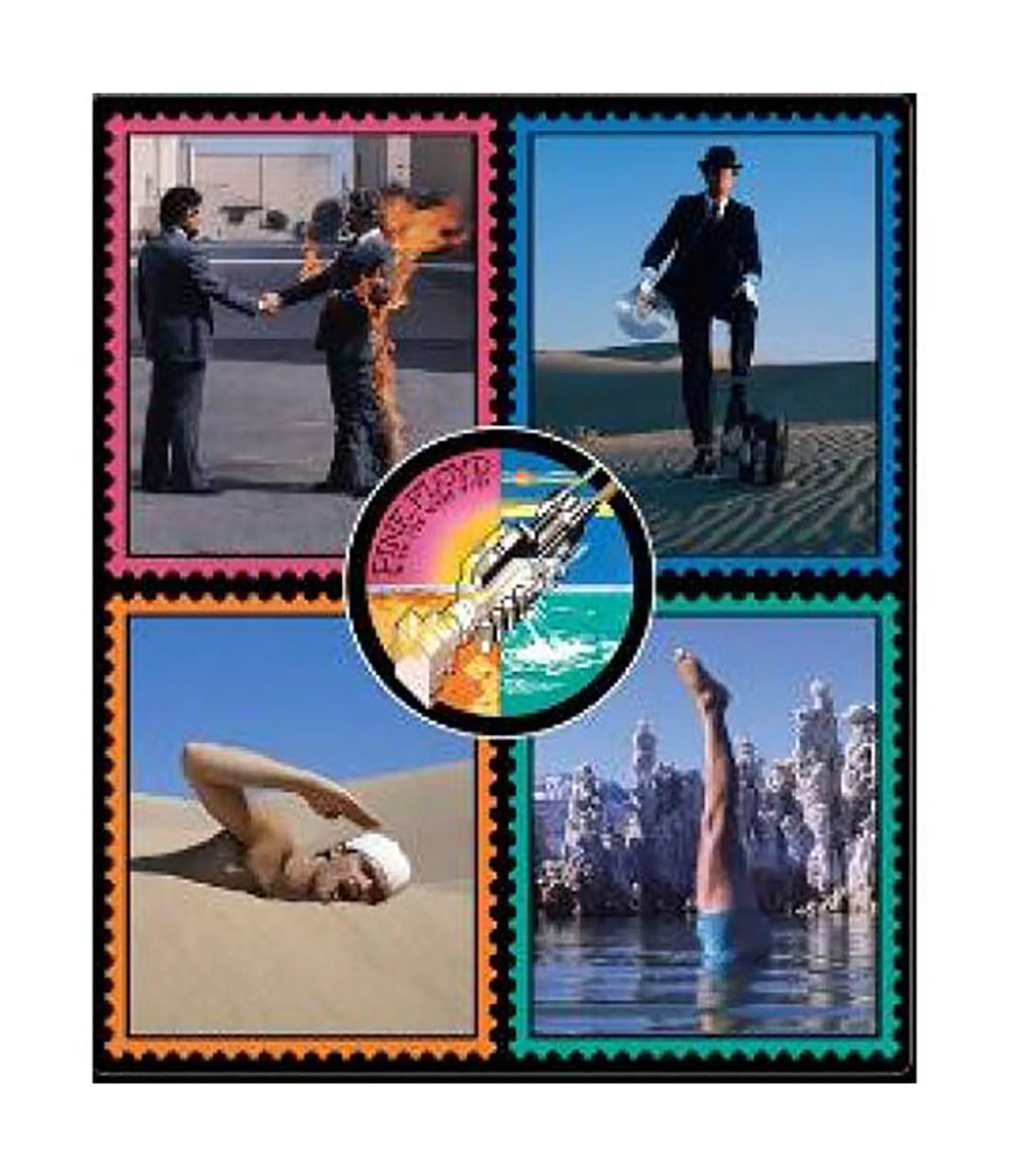 Pink Floyd<Liquid Blue Wish You Were Here Fleece Blanket