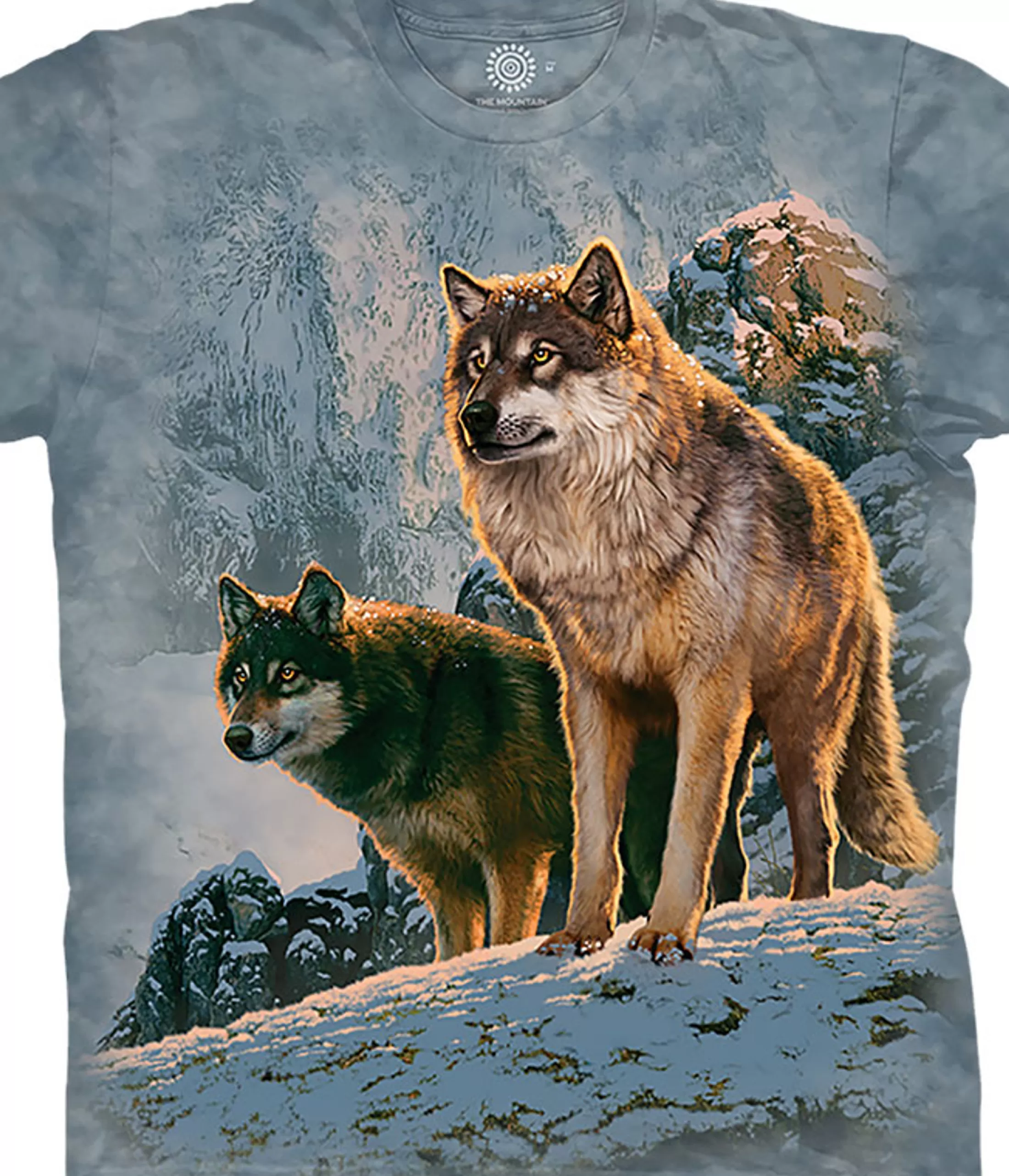 T-Shirt | Wolf Shirt Collection<Liquid Blue Wolf Couple Sunset Classic Cotton T-Shirt