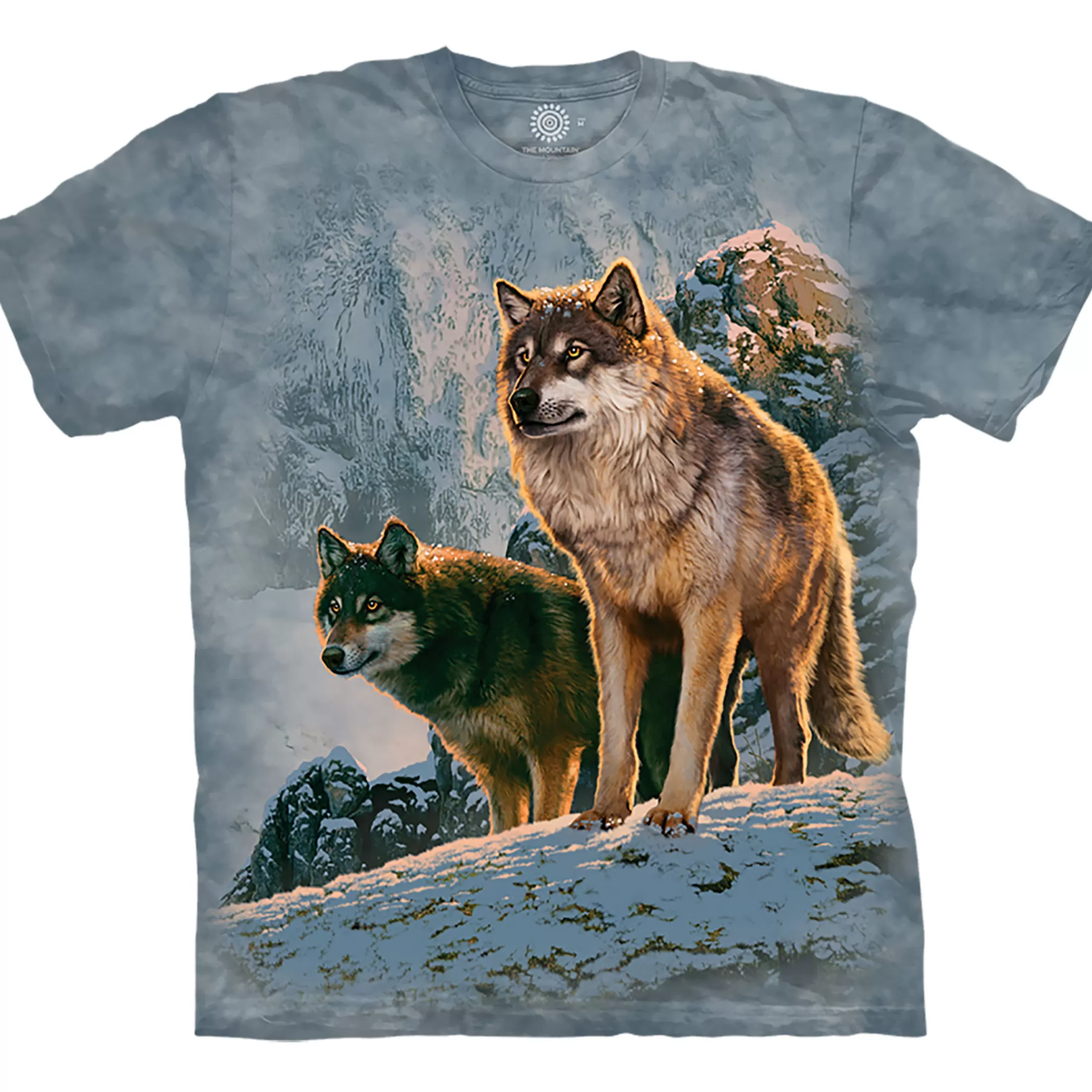 T-Shirt | Wolf Shirt Collection<Liquid Blue Wolf Couple Sunset Classic Cotton T-Shirt