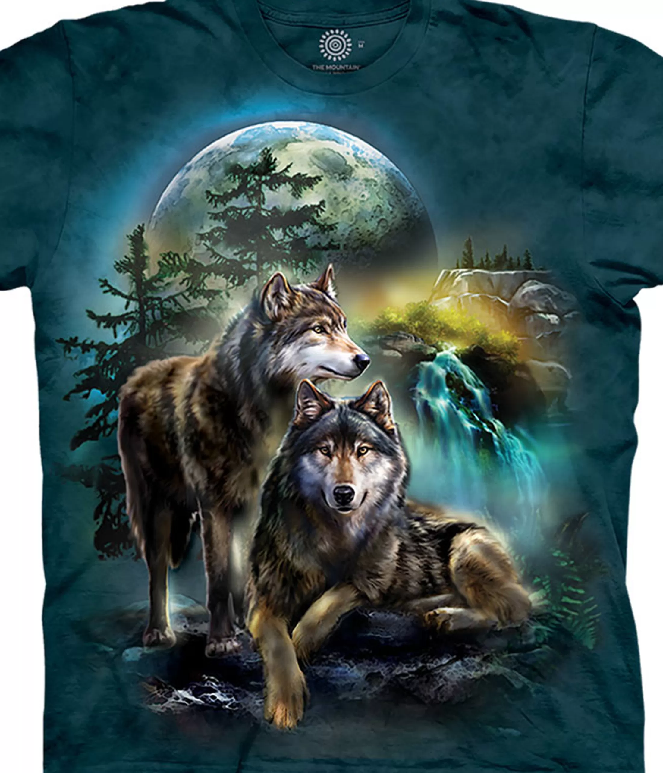 T-Shirt | Wolf Shirt Collection<Liquid Blue Wolf Lookout Classic Cotton T-Shirt