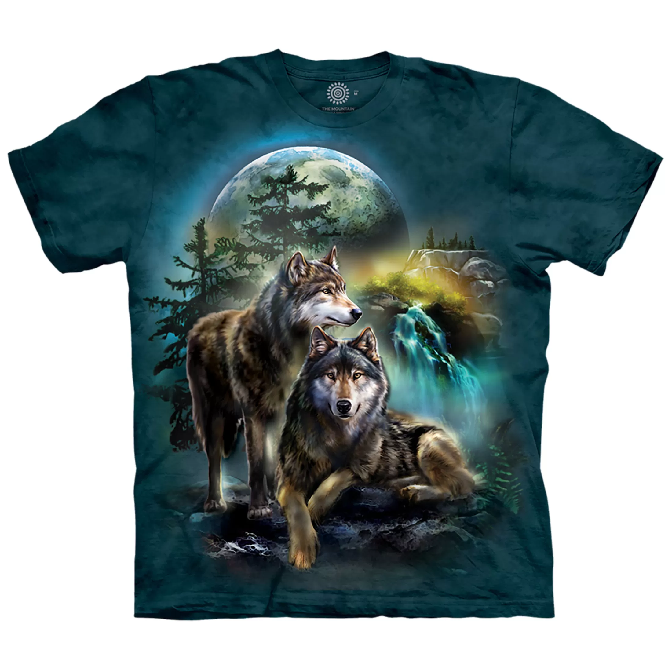 T-Shirt | Wolf Shirt Collection<Liquid Blue Wolf Lookout Classic Cotton T-Shirt