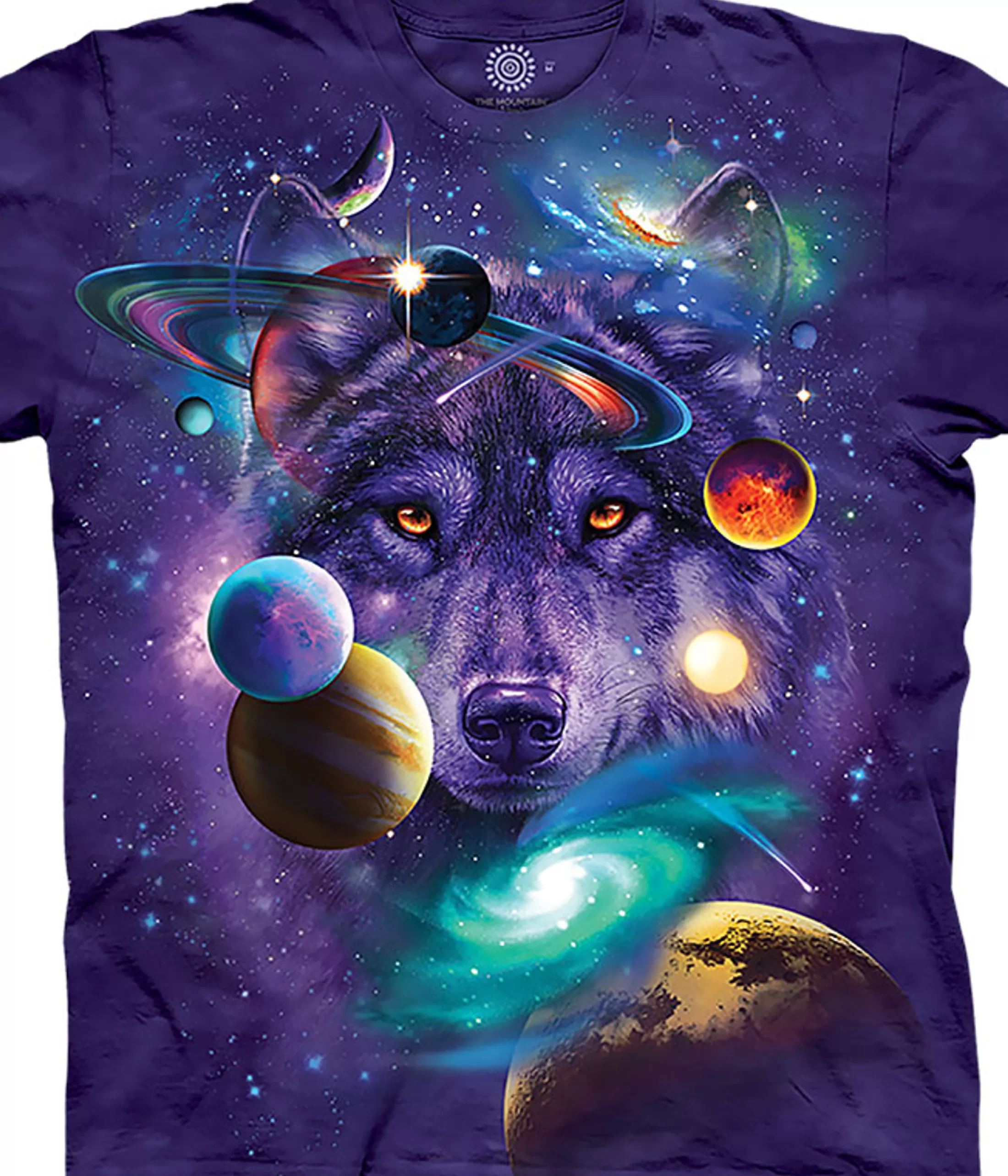 T-Shirt | Wolf Shirt Collection<Liquid Blue Wolf Of The Cosmos Classic Cotton T-Shirt