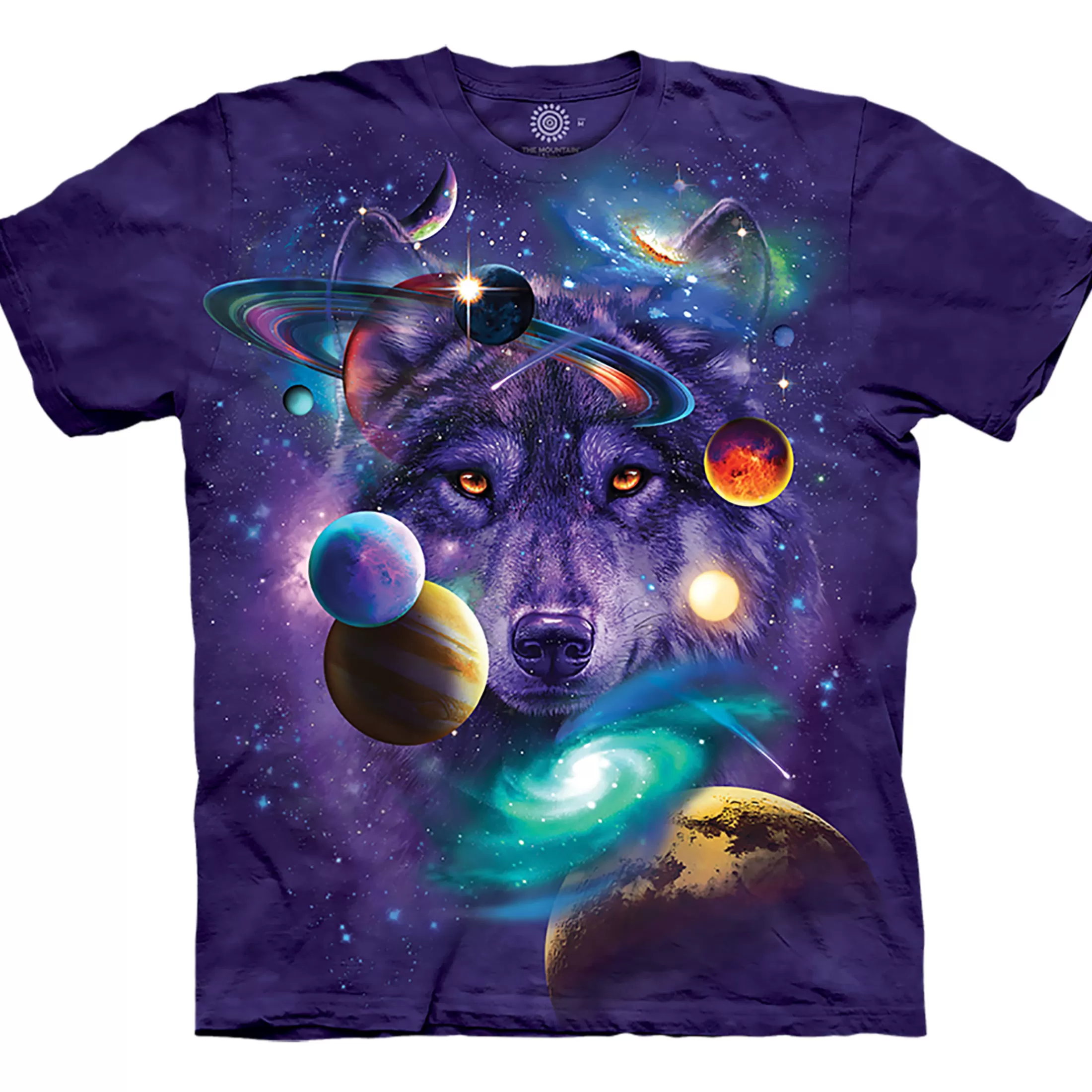 T-Shirt | Wolf Shirt Collection<Liquid Blue Wolf Of The Cosmos Classic Cotton T-Shirt