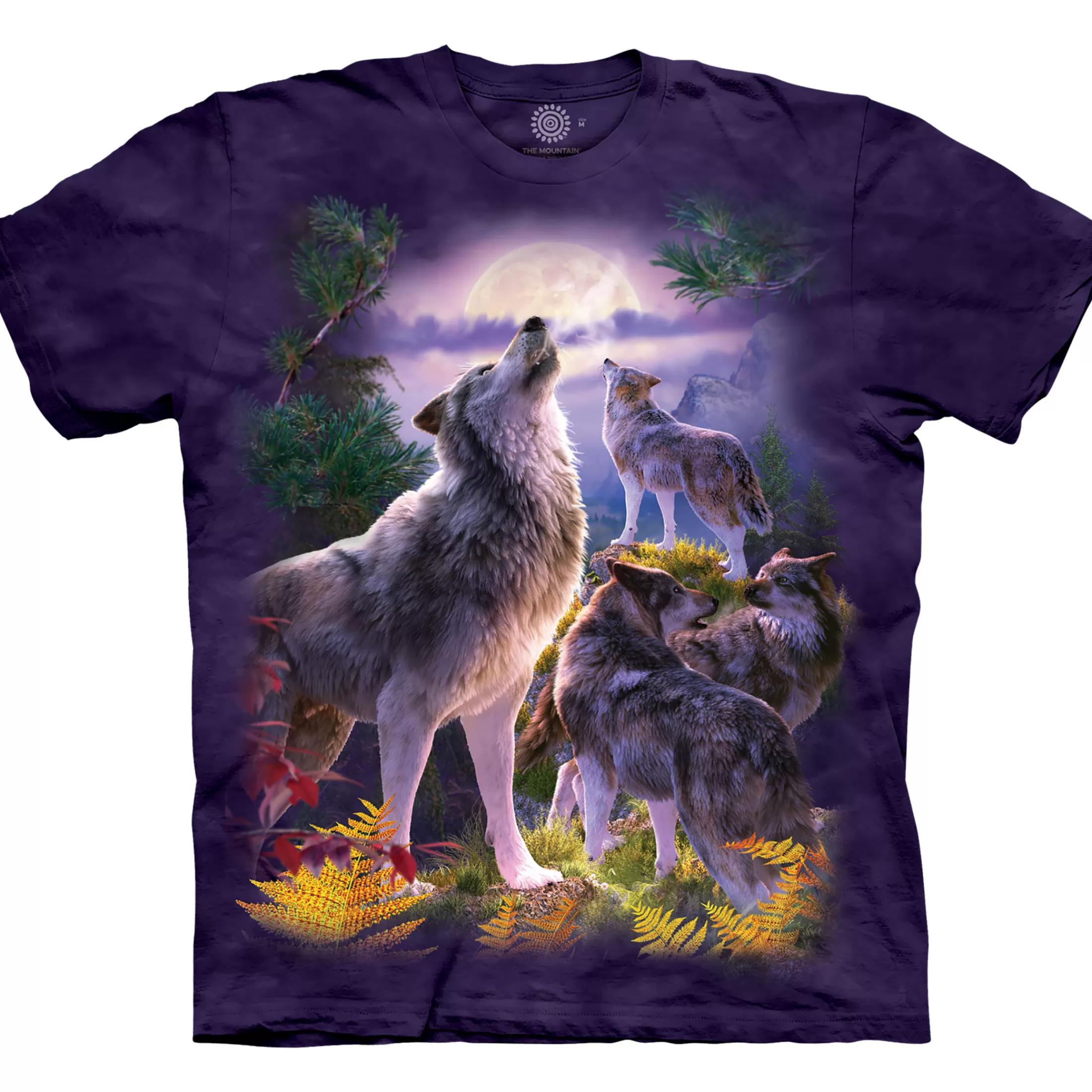 T-Shirt | Wolf Shirt Collection<Liquid Blue Wolfpack Moon Classic Cotton T-Shirt