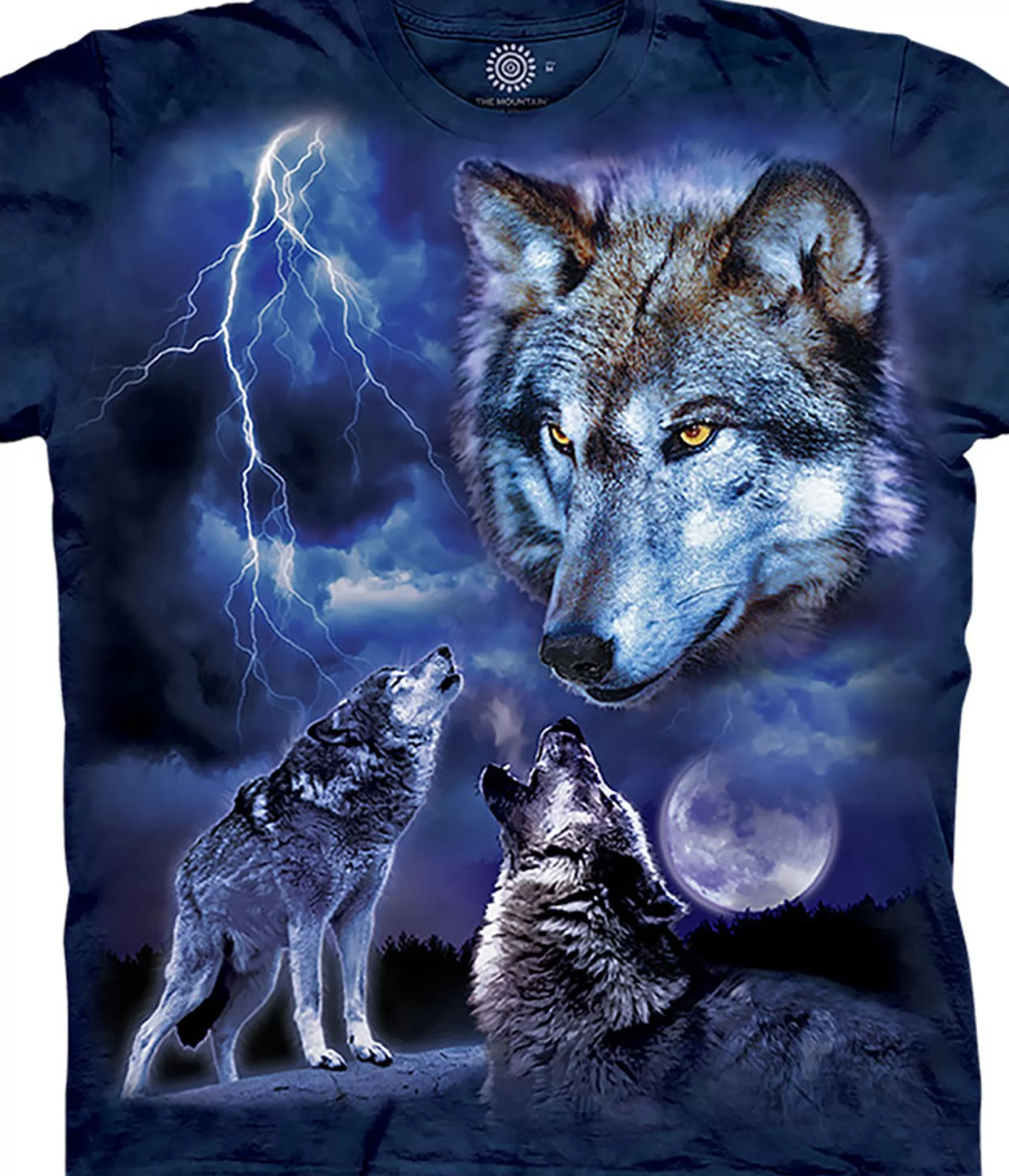 T-Shirt | Wolf Shirt Collection<Liquid Blue Wolves Of The Storm Classic Cotton T-Shirt