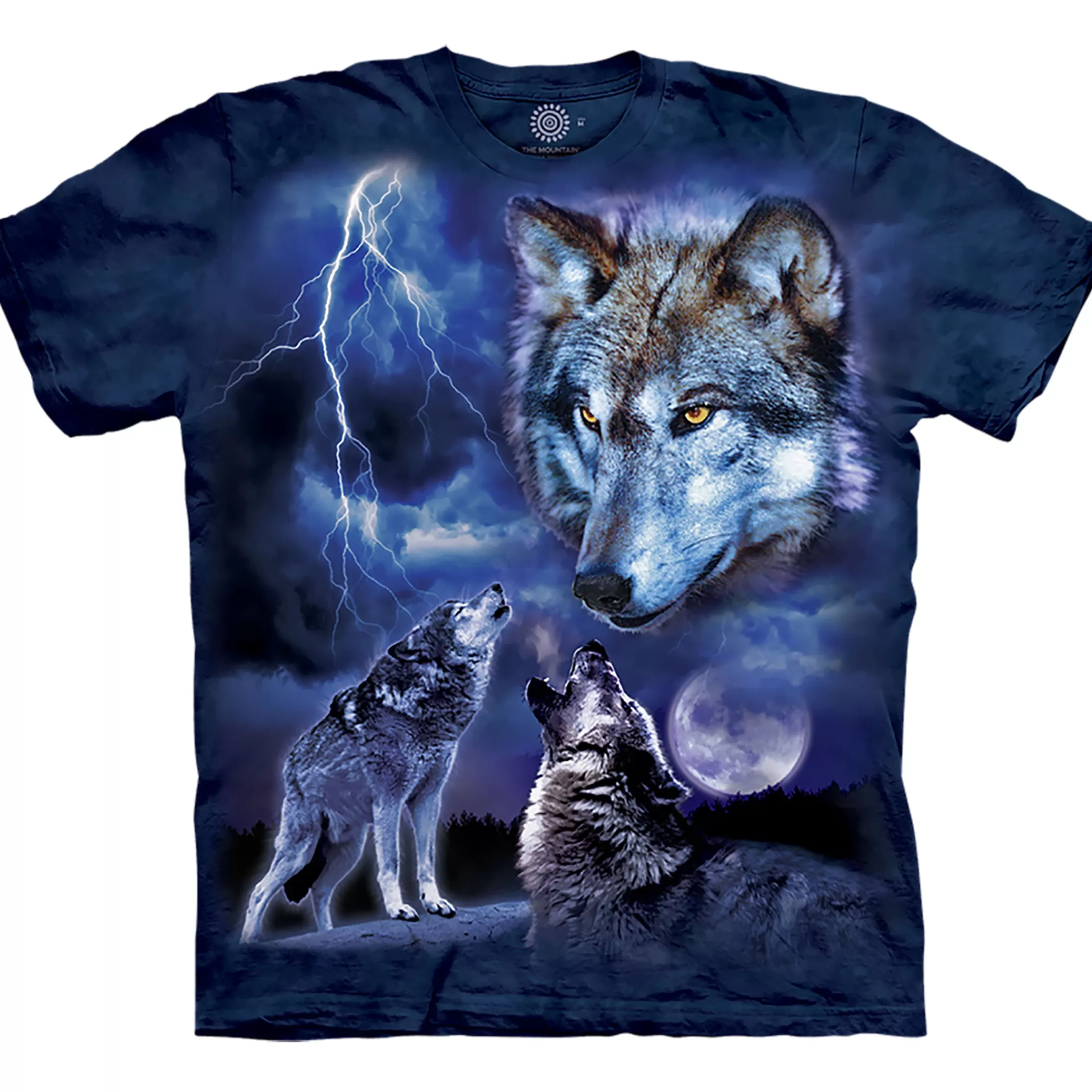 T-Shirt | Wolf Shirt Collection<Liquid Blue Wolves Of The Storm Classic Cotton T-Shirt