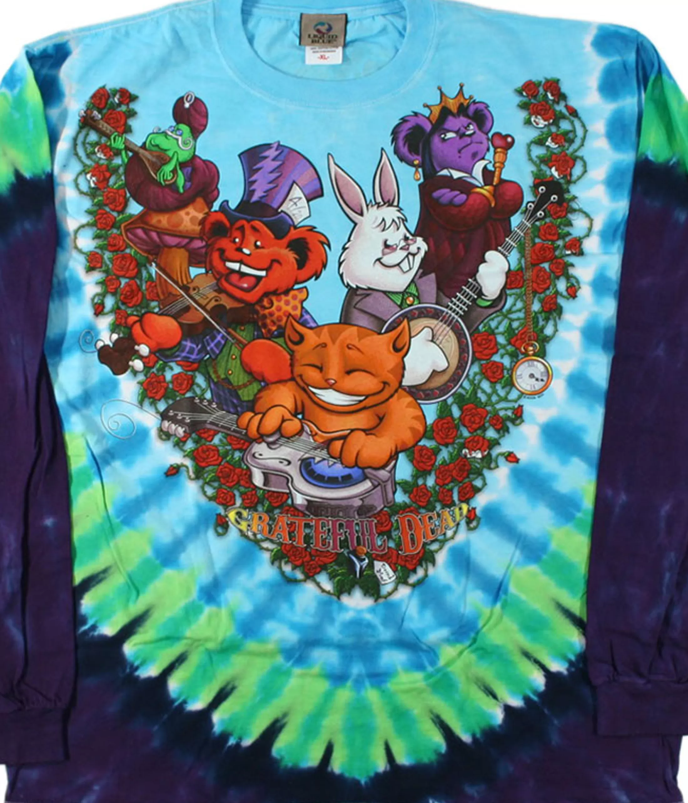 Long Sleeve | Grateful Dead<Liquid Blue Wonderland Jamband Tie-Dye Long Sleeve T-Shirt