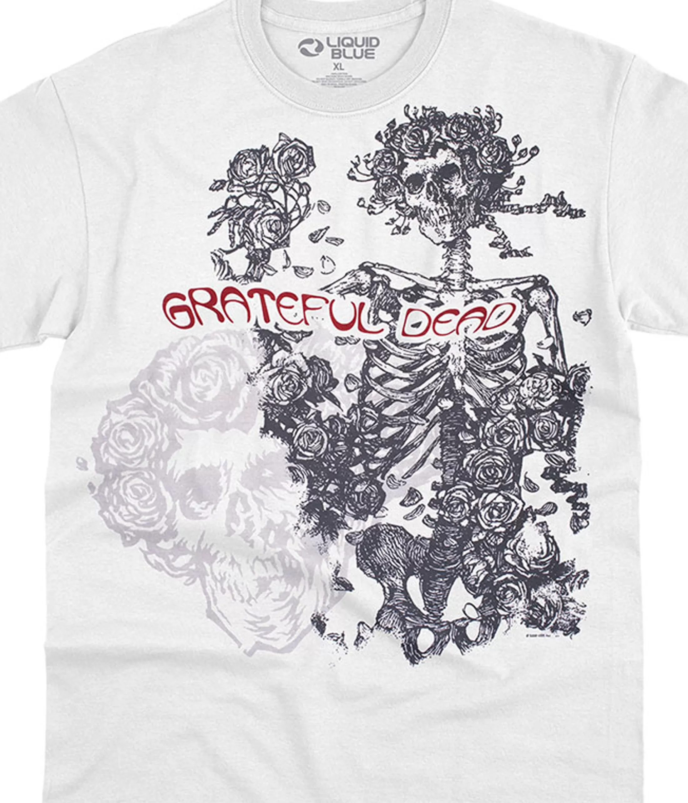 T-Shirt | Grateful Dead<Liquid Blue Woodcut Redux White T-Shirt