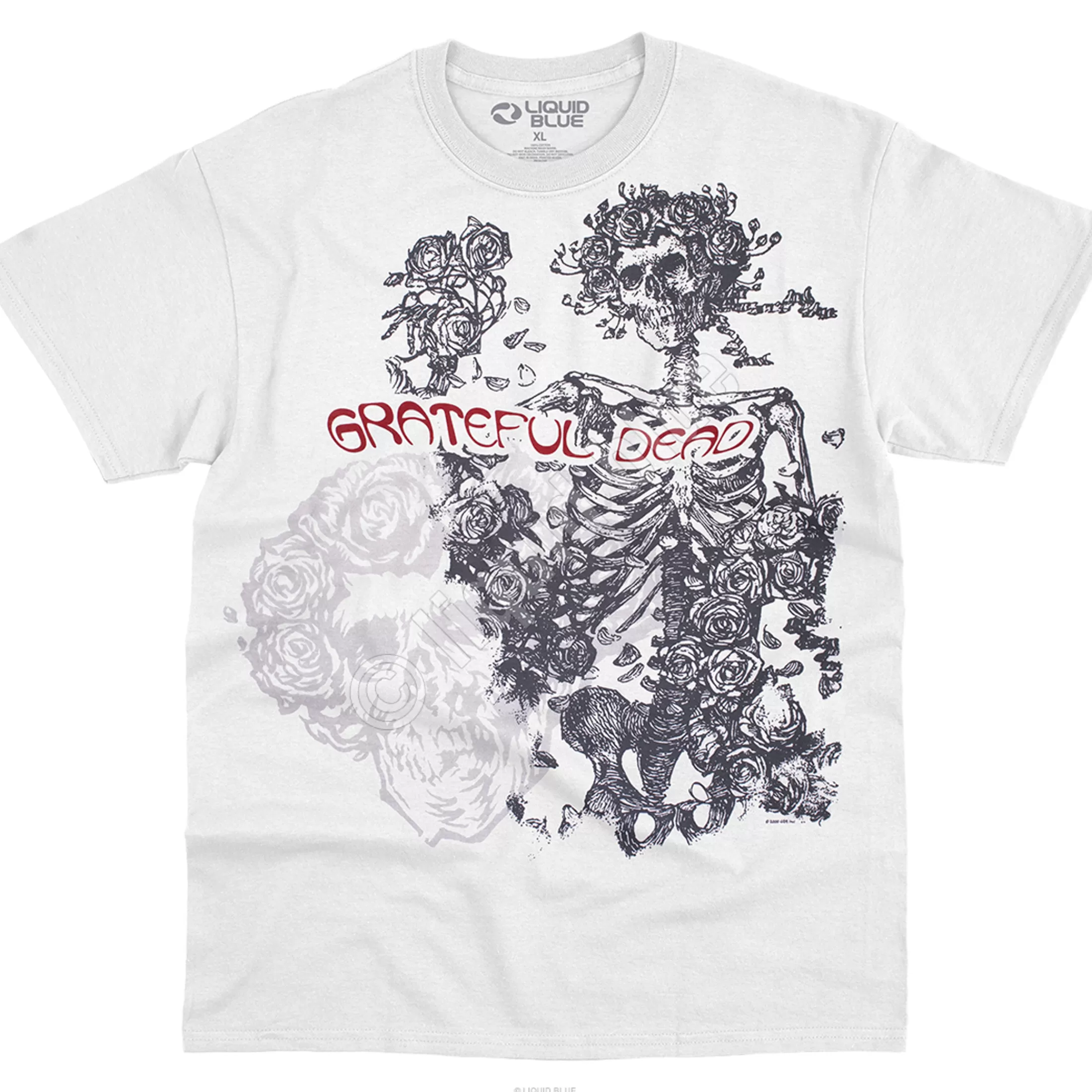 T-Shirt | Grateful Dead<Liquid Blue Woodcut Redux White T-Shirt