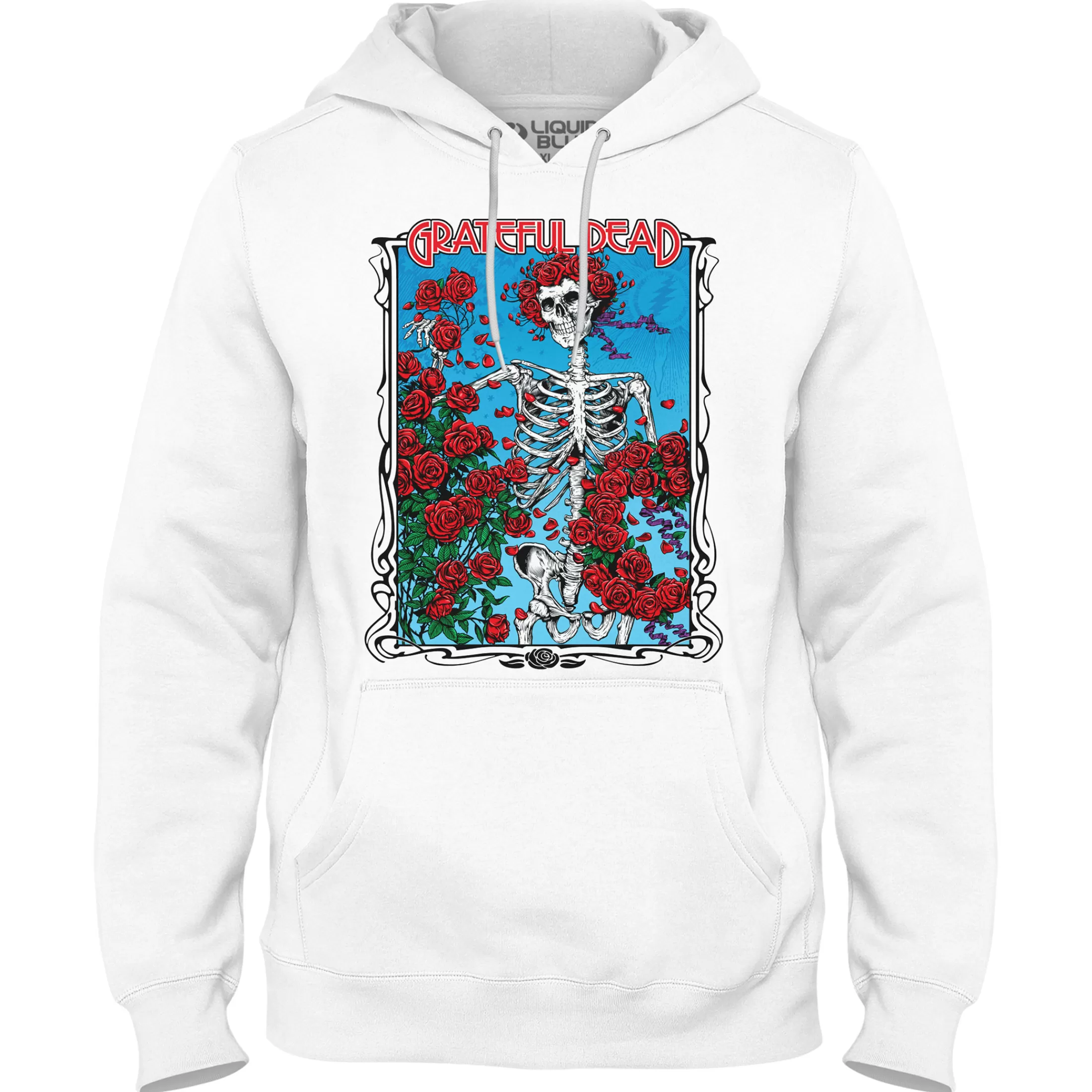 Hoodie | Grateful Dead<Liquid Blue Woodcut White Hoodie