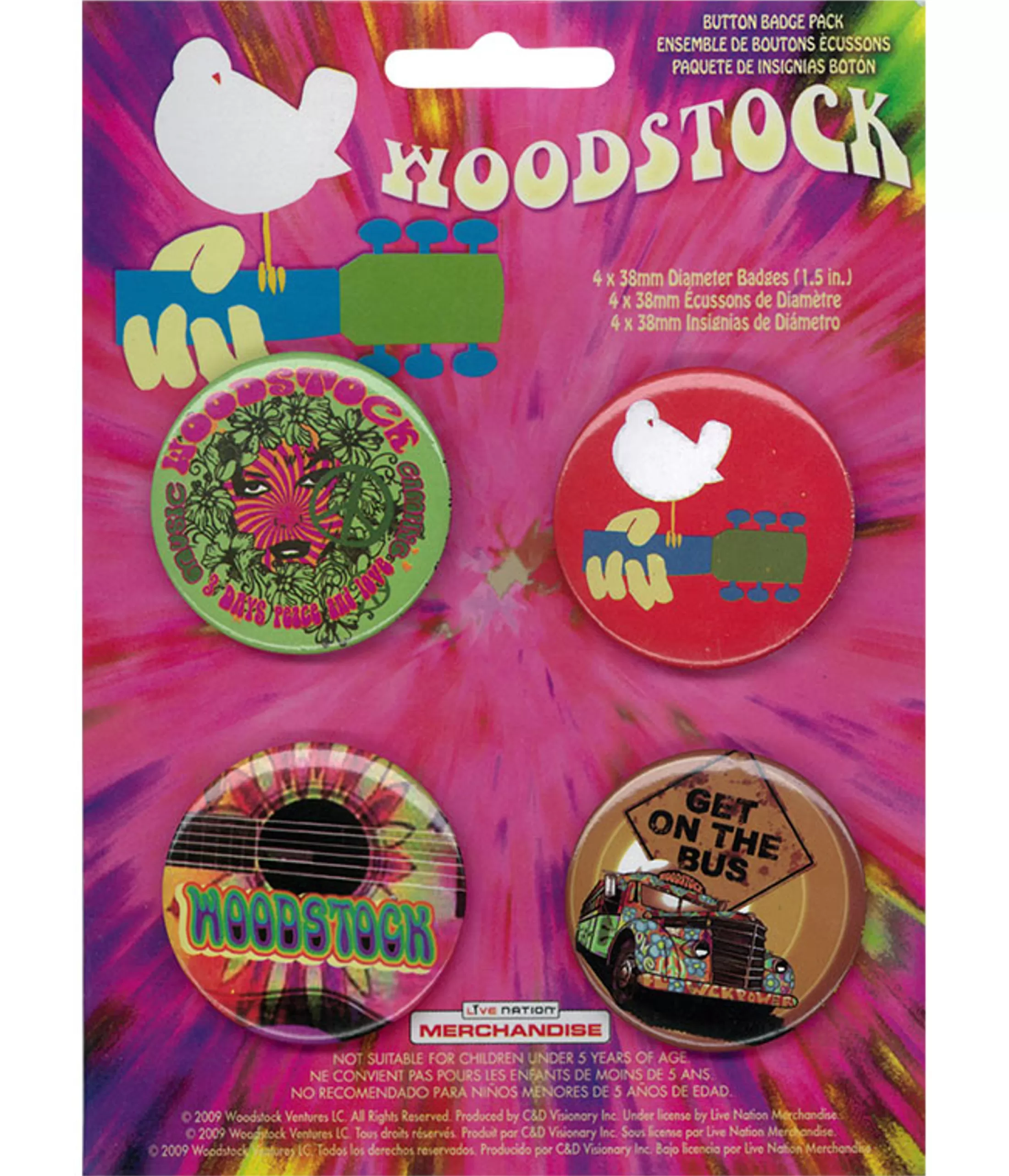 Pins | Woodstock<Liquid Blue Woodstock 4 Pin Set