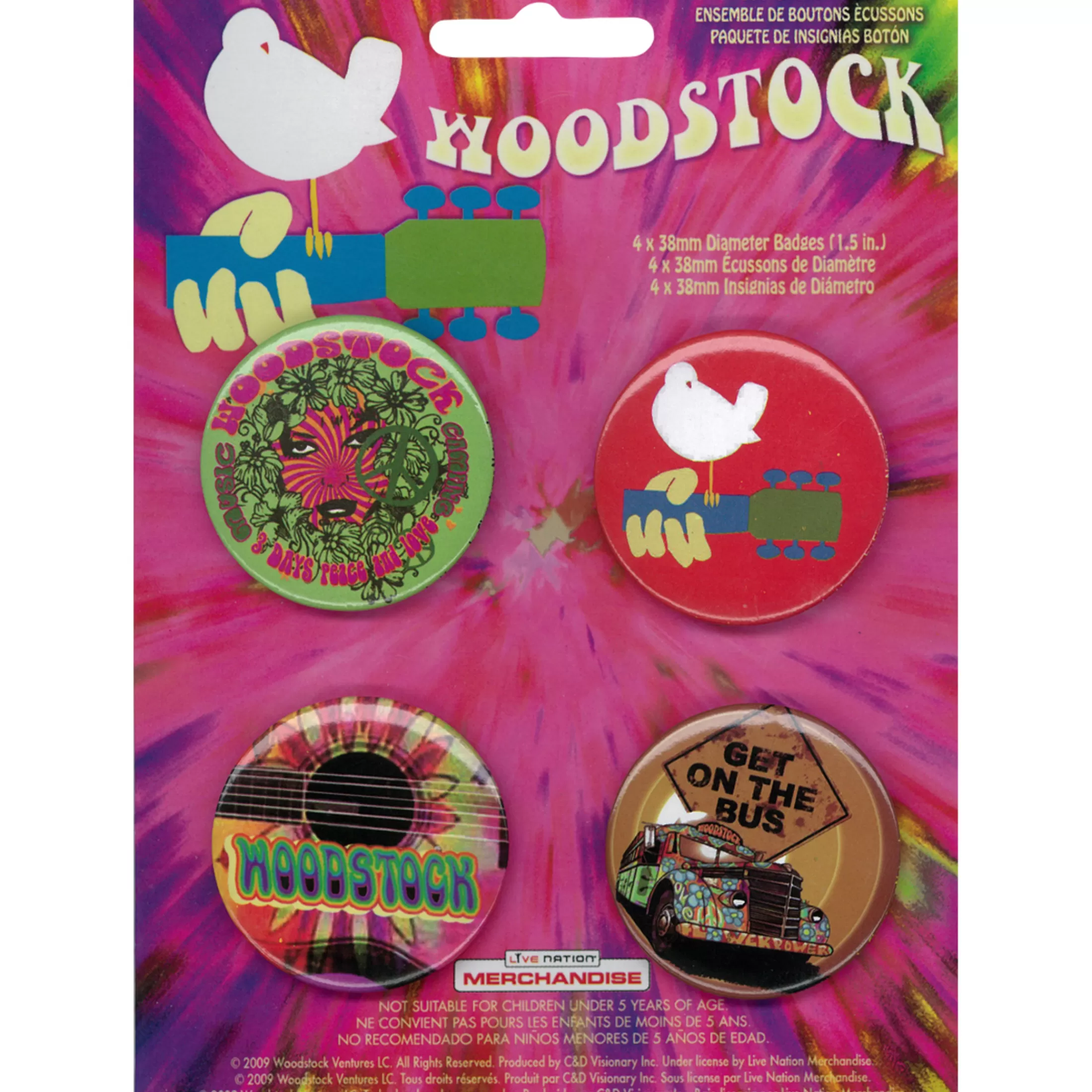 Pins | Woodstock<Liquid Blue Woodstock 4 Pin Set