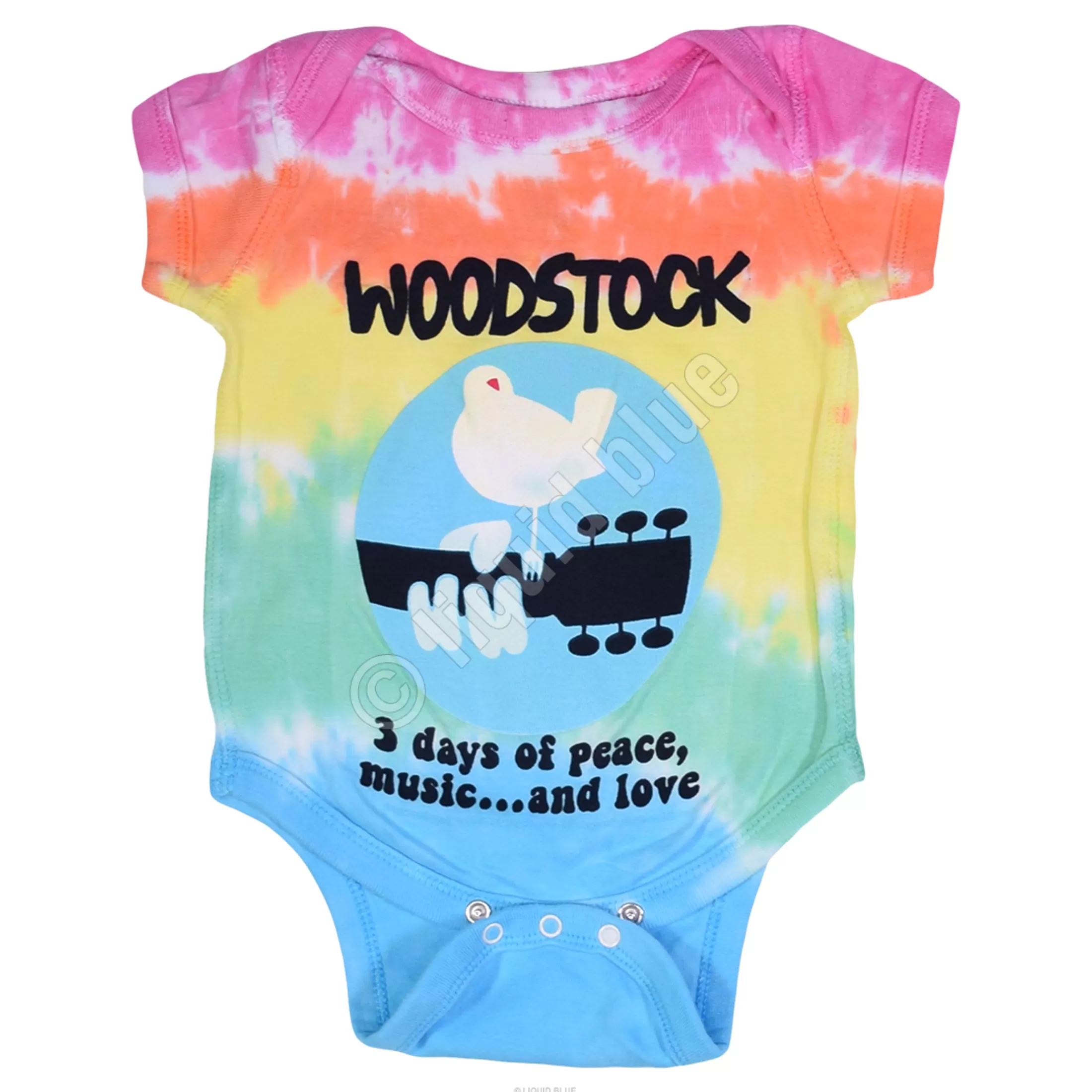 Onesies | Woodstock<Liquid Blue Woodstock Banded Tie-Dye Onesie