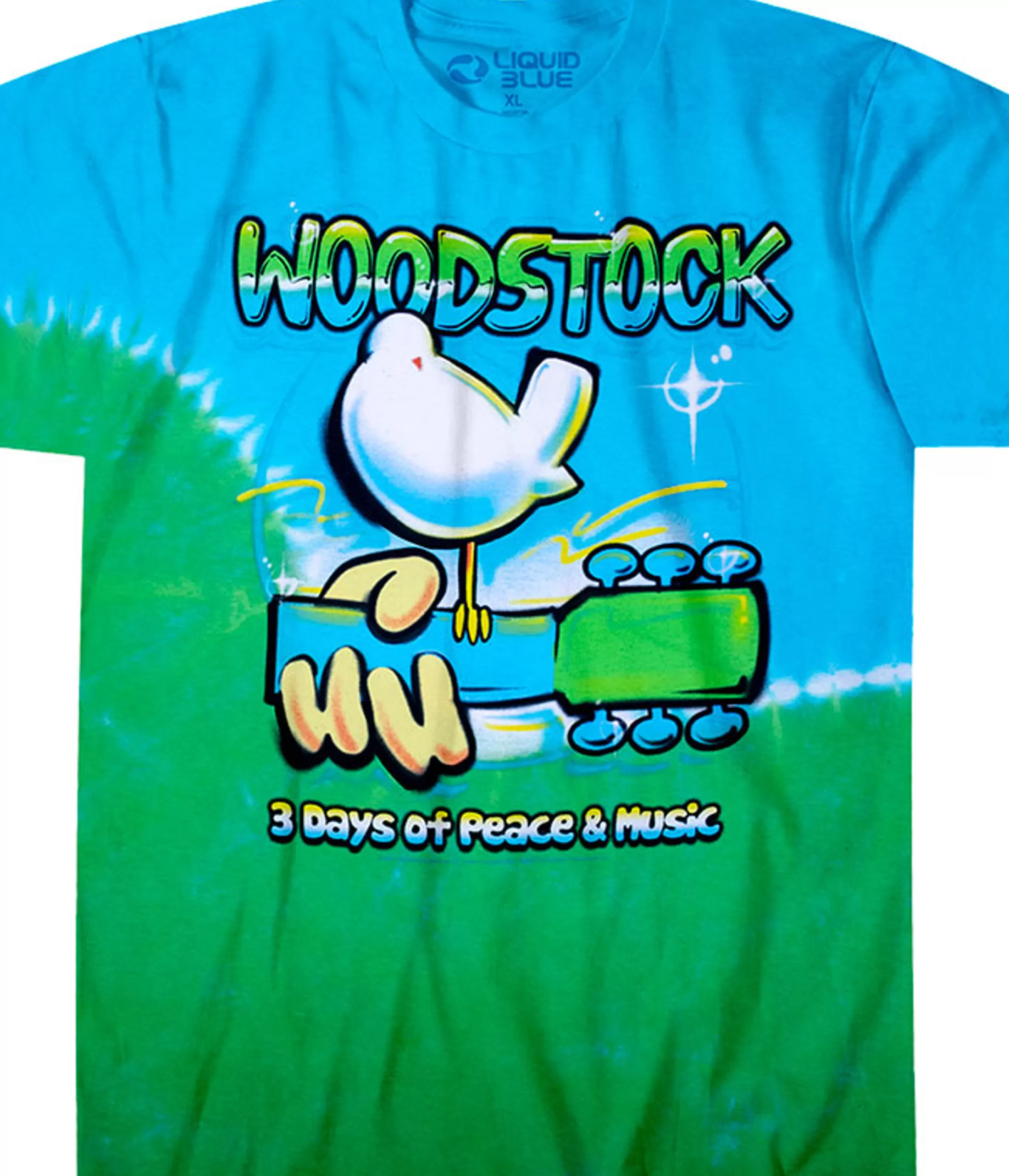 T-Shirt | Woodstock<Liquid Blue Woodstock Graffiti Tie-Dye T-Shirt