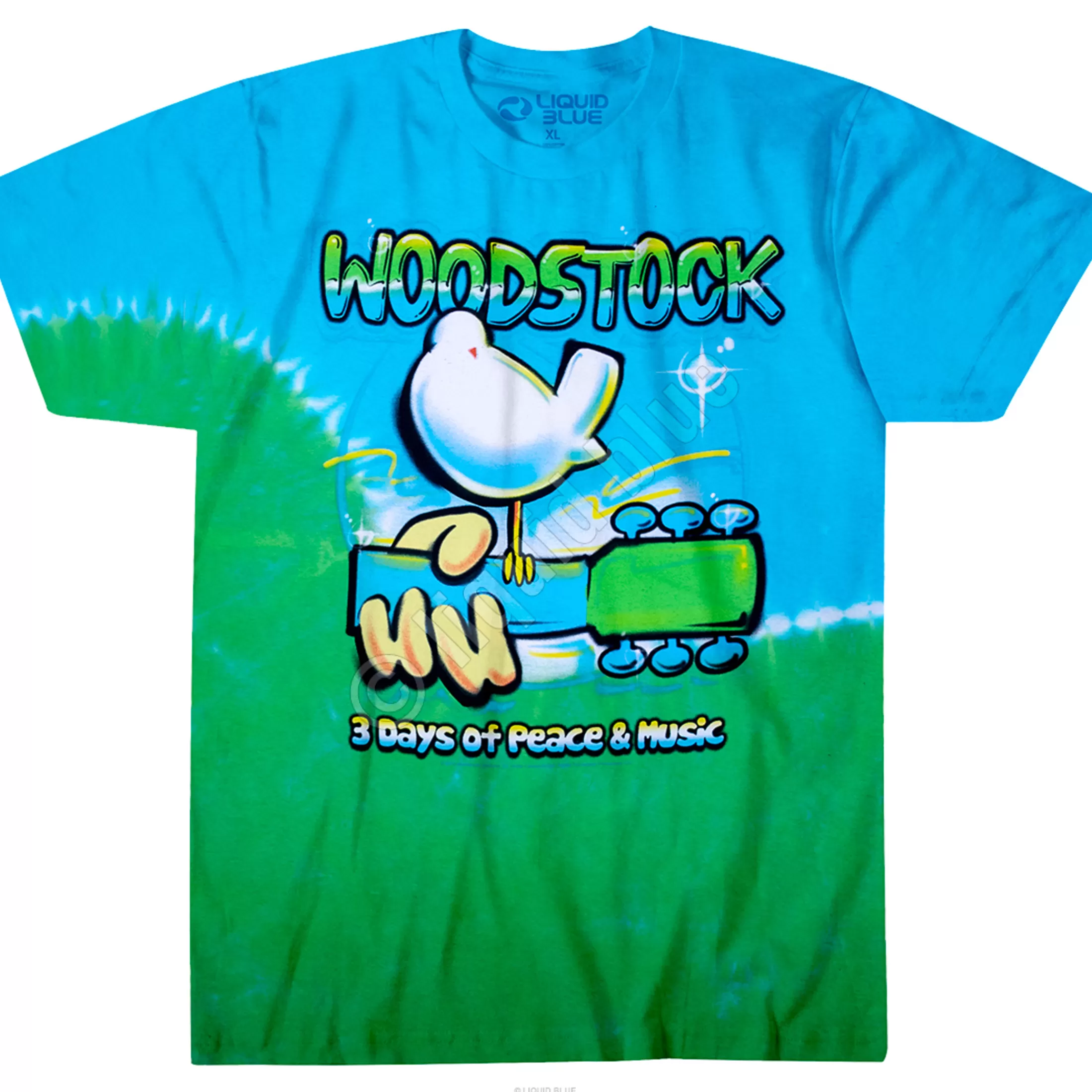 T-Shirt | Woodstock<Liquid Blue Woodstock Graffiti Tie-Dye T-Shirt