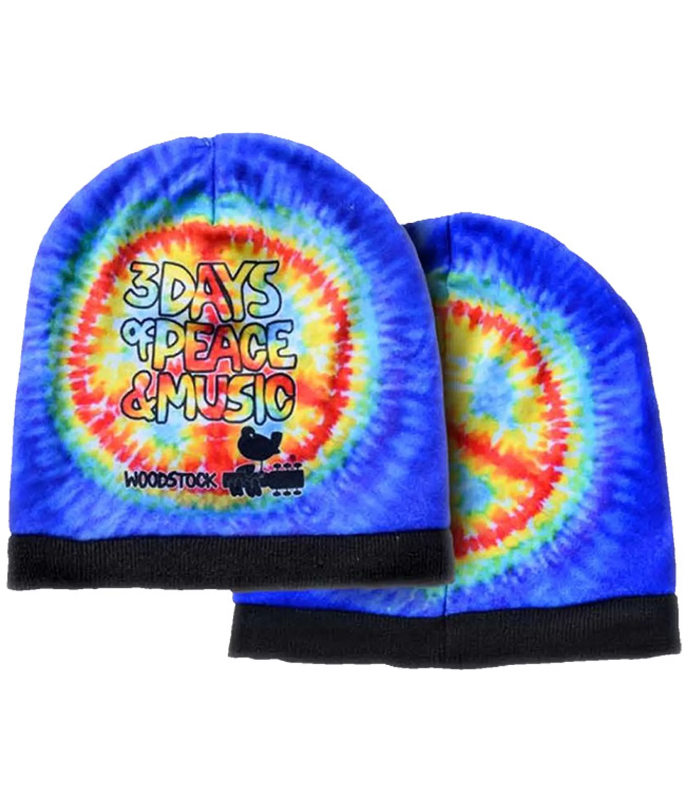 Hats | Woodstock<Liquid Blue Woodstock Peace Tie-Dye Beanie