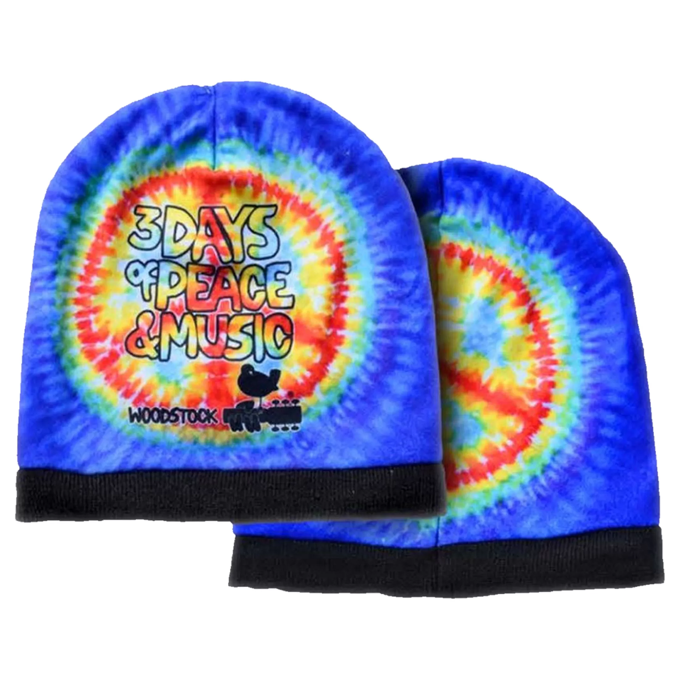 Hats | Woodstock<Liquid Blue Woodstock Peace Tie-Dye Beanie