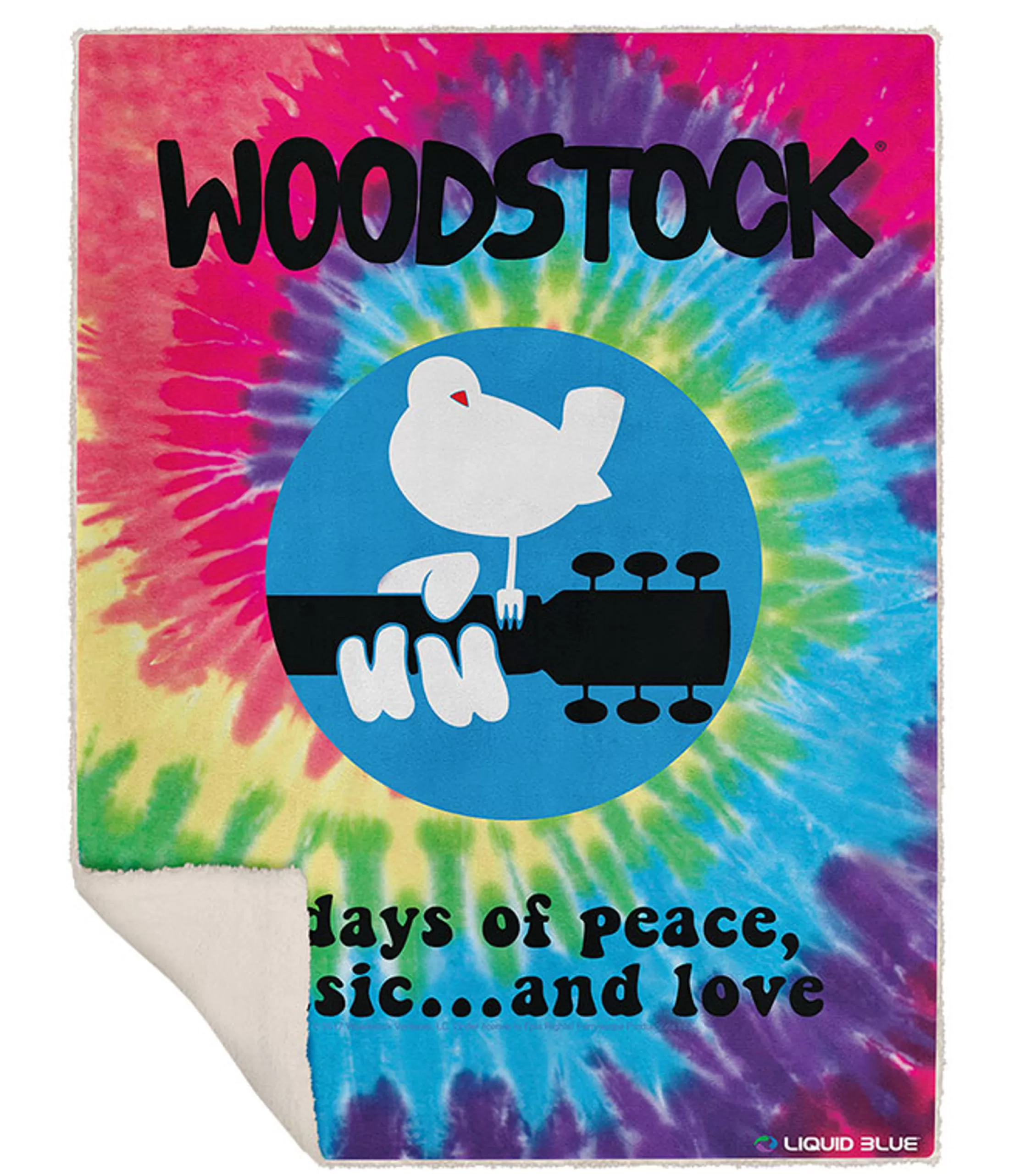 Woodstock | Woodstock<Liquid Blue Woodstock Spiral Fleece Throw Blanket