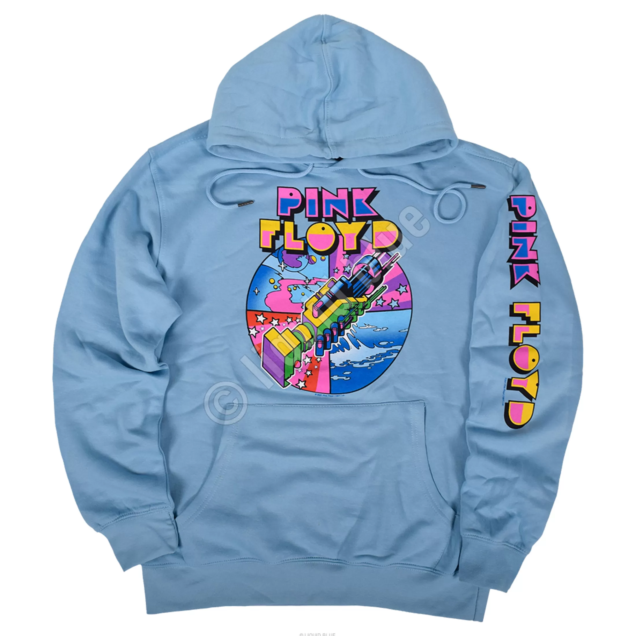 Hoodie | Pink Floyd<Liquid Blue WYWH Mod Light Blue Sleeve Printed Hoodie