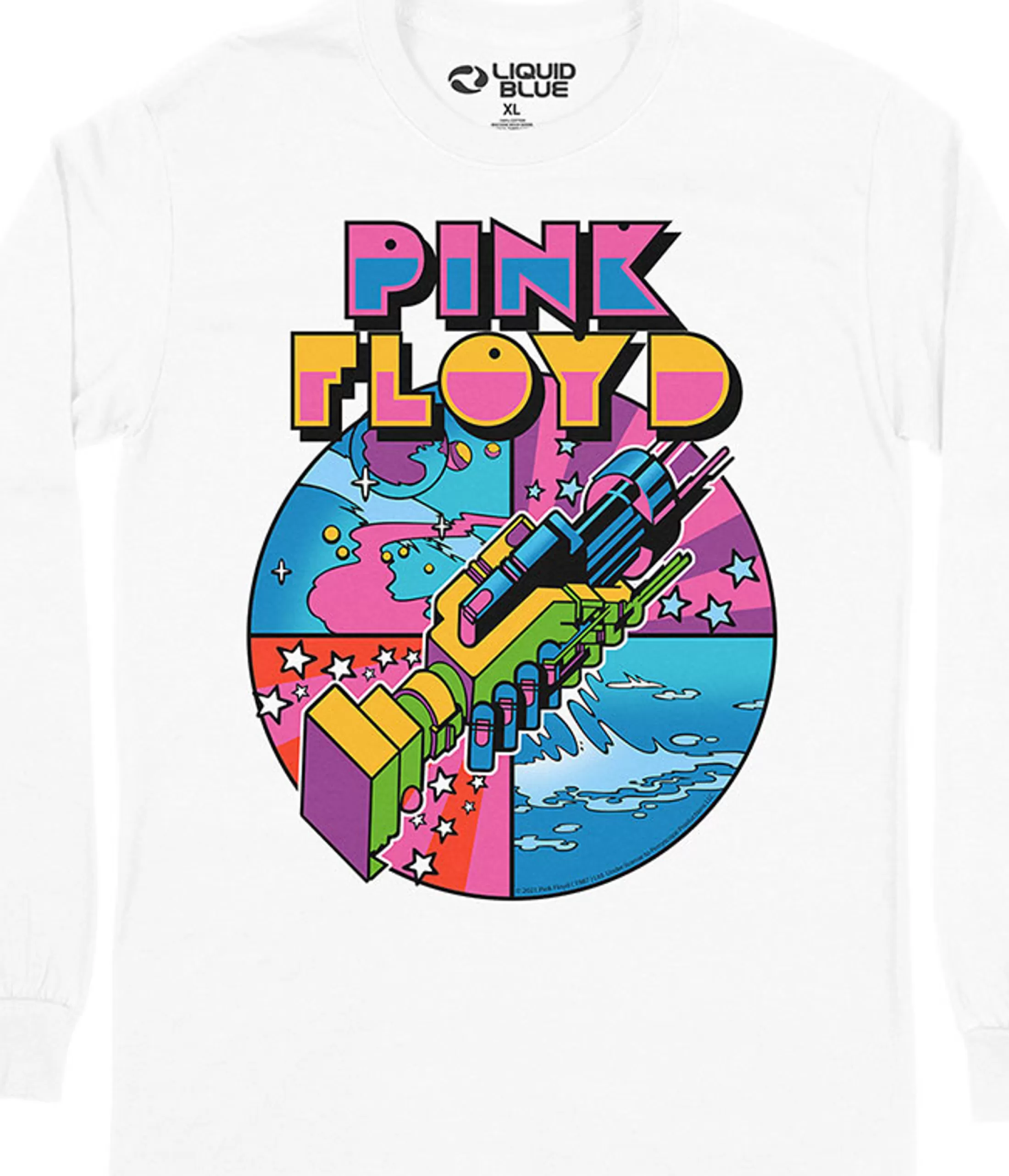 Long Sleeve | Pink Floyd<Liquid Blue WYWH Mod Long Sleeve T-Shirt