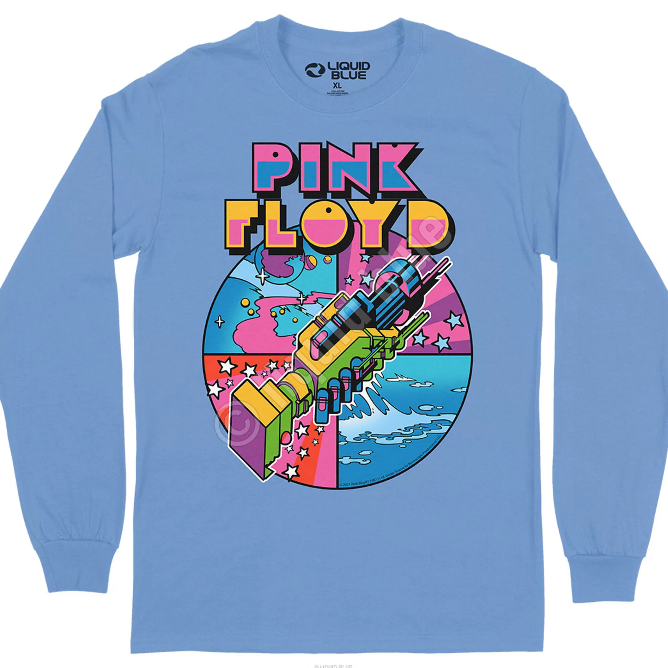 Long Sleeve | Pink Floyd<Liquid Blue WYWH Mod Long Sleeve T-Shirt