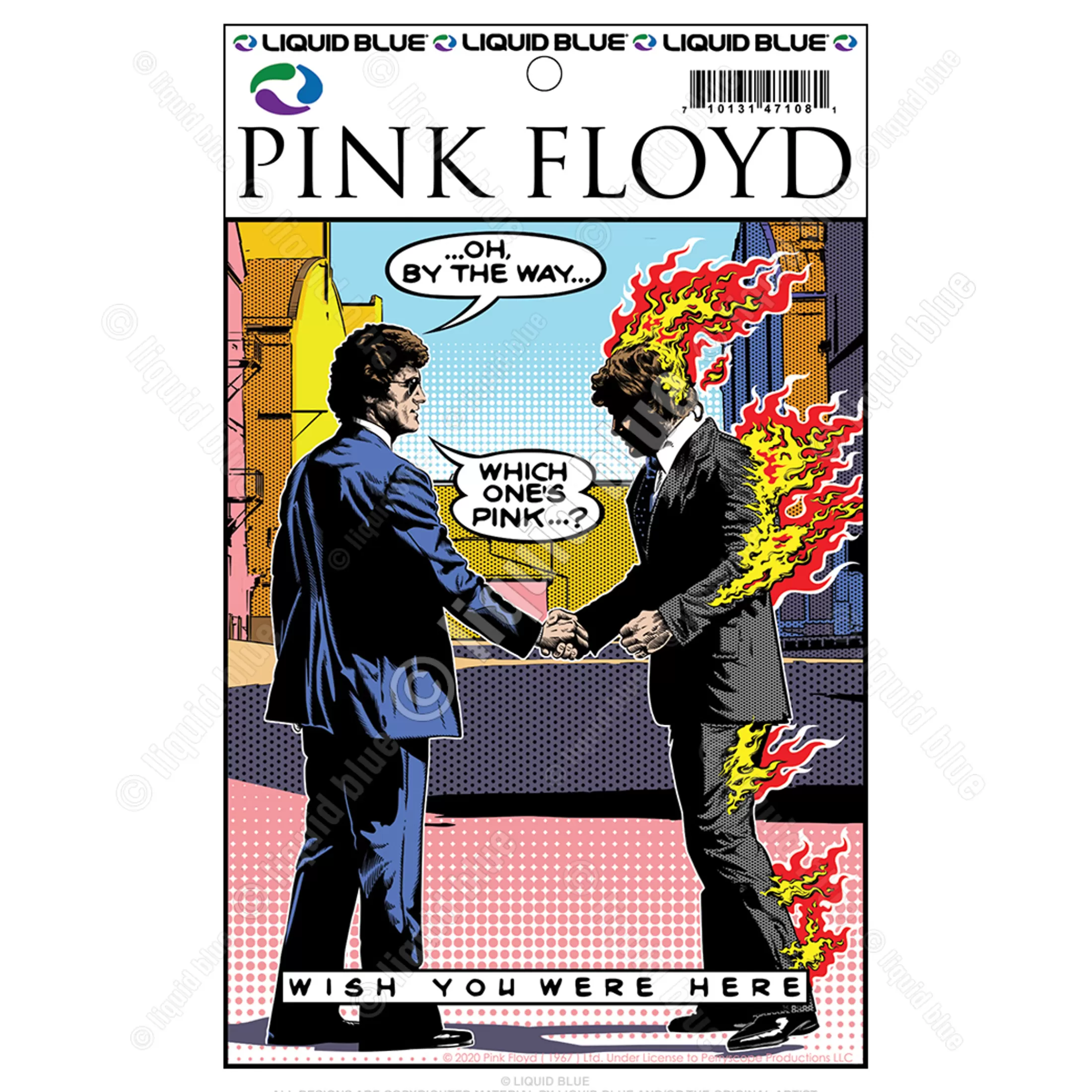 Pink Floyd<Liquid Blue WYWH Pop Art Sticker