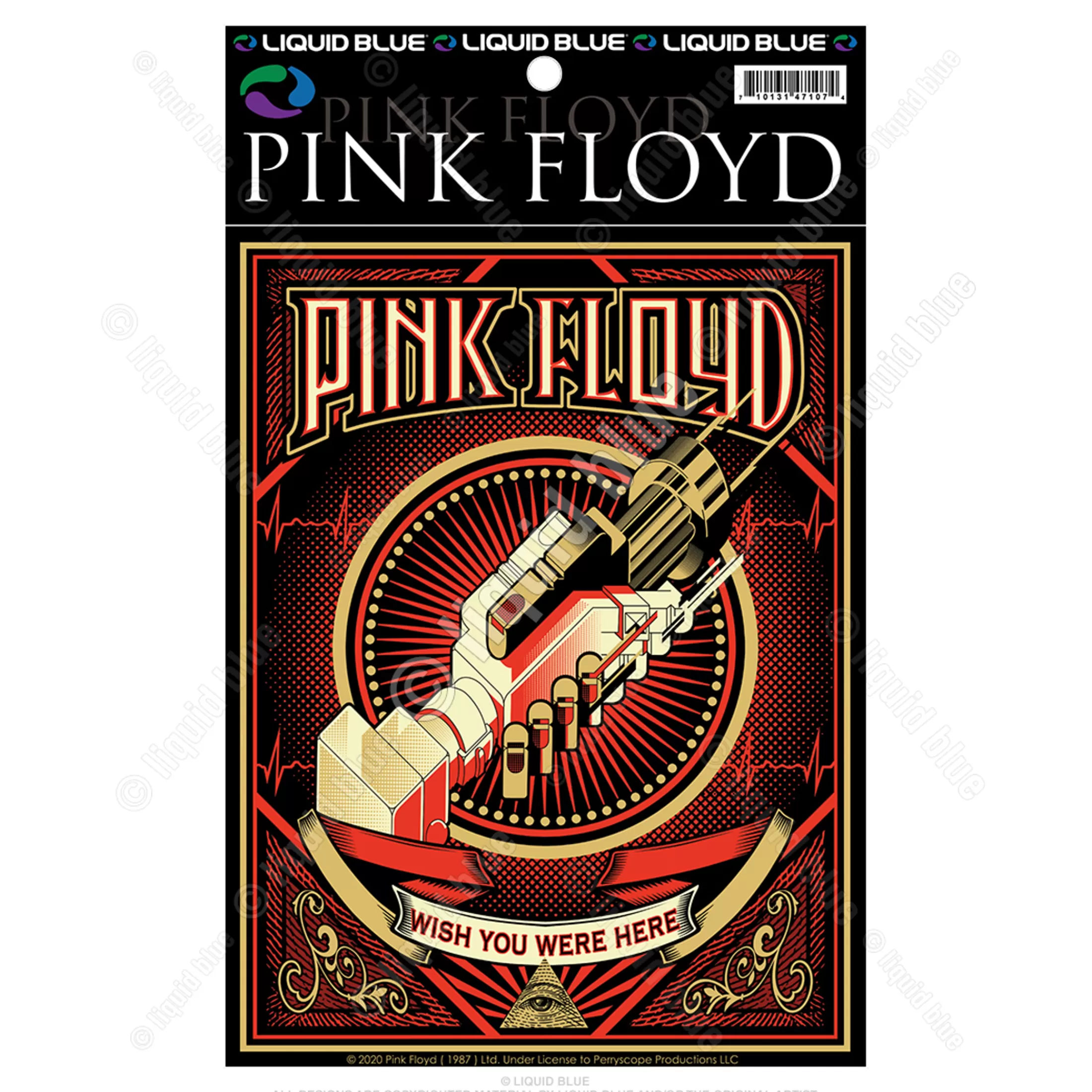 Pink Floyd<Liquid Blue WYWH Poster Sticker