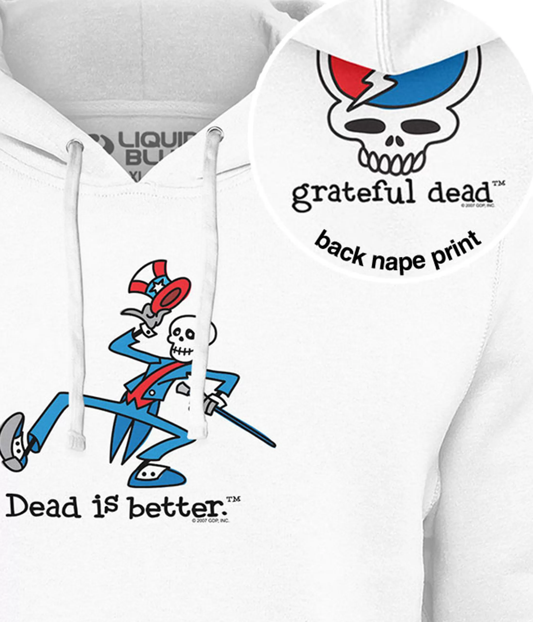 Hoodie | Grateful Dead<Liquid Blue Yankee Dead Is Better Hoodie