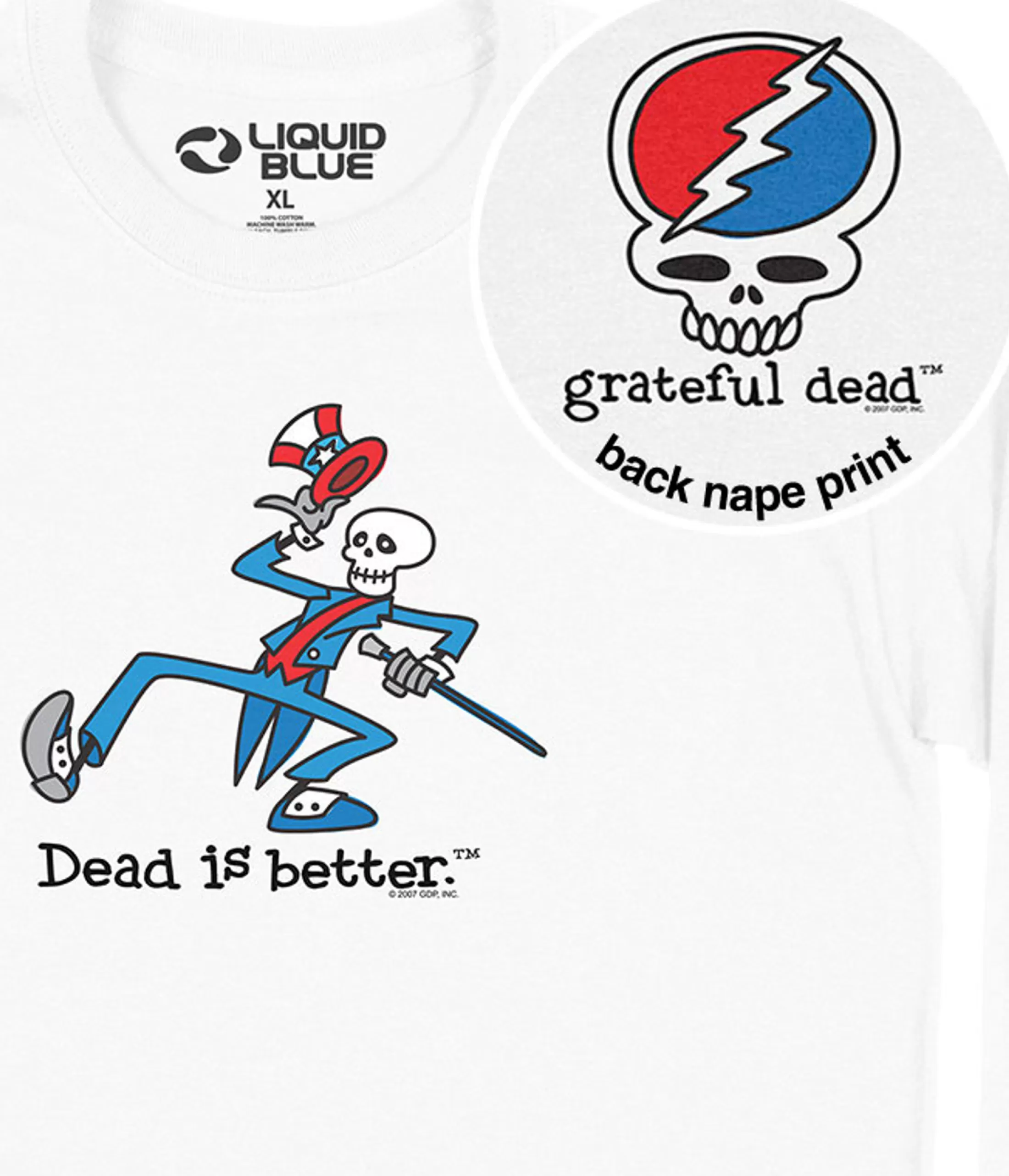 Long Sleeve | Grateful Dead<Liquid Blue Yankee Dead Is Better Long Sleeve T-Shirt