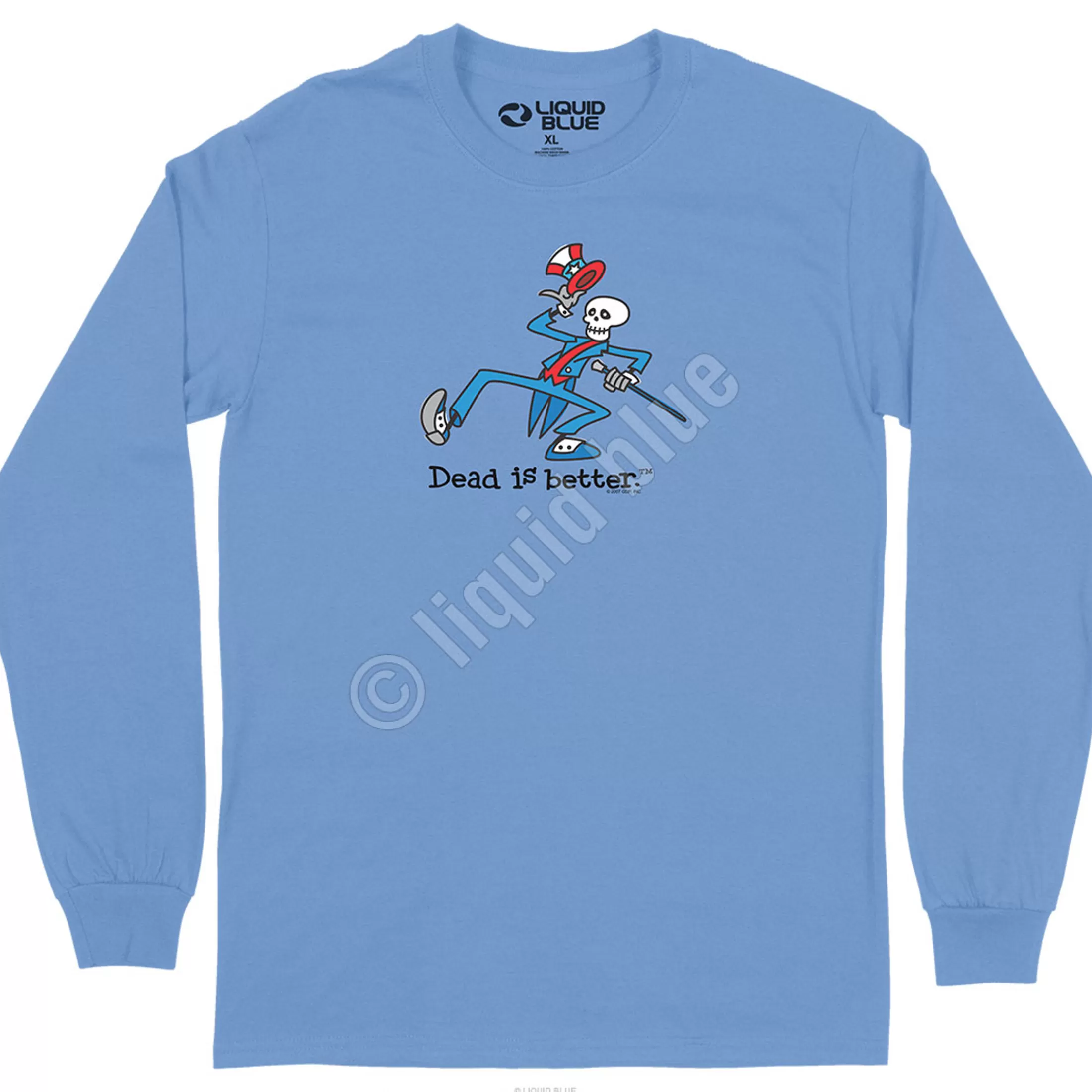 Long Sleeve | Grateful Dead<Liquid Blue Yankee Dead Is Better Long Sleeve T-Shirt