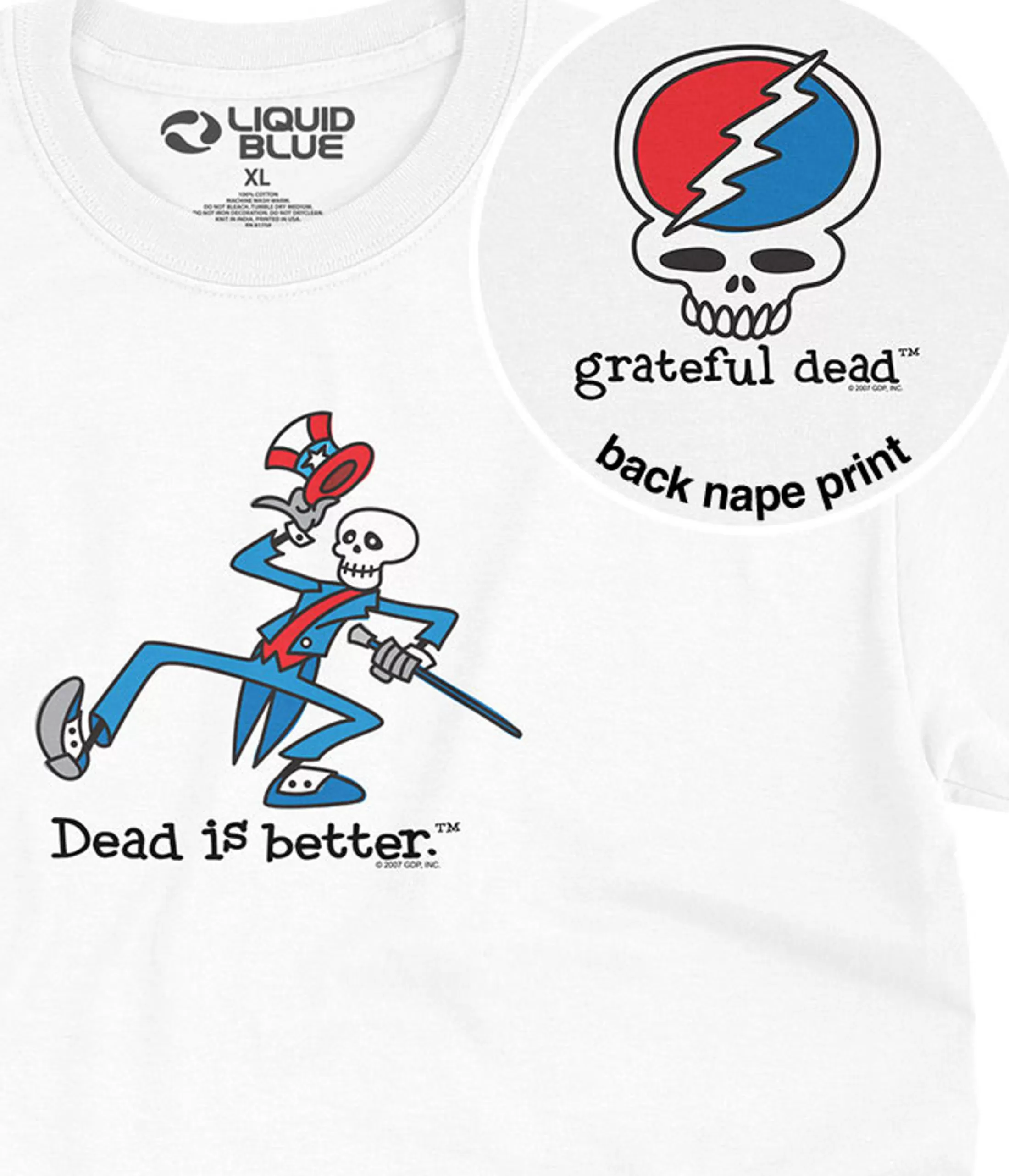 T-Shirt | Grateful Dead<Liquid Blue Yankee Dead Is Better T-Shirt