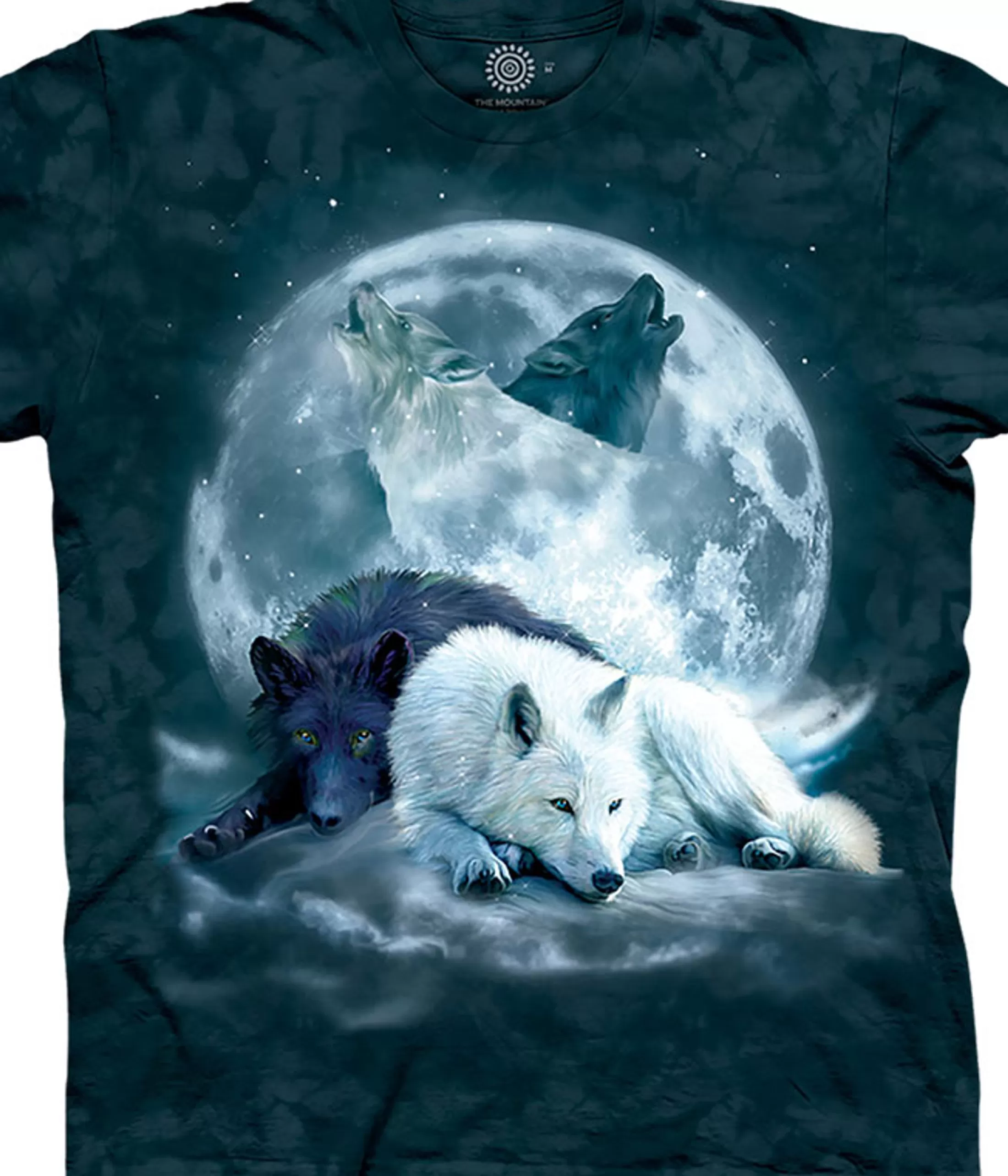 T-Shirt | Wolf Shirt Collection<Liquid Blue Yin Yang Wolf Mates Classic Cotton T-Shirt