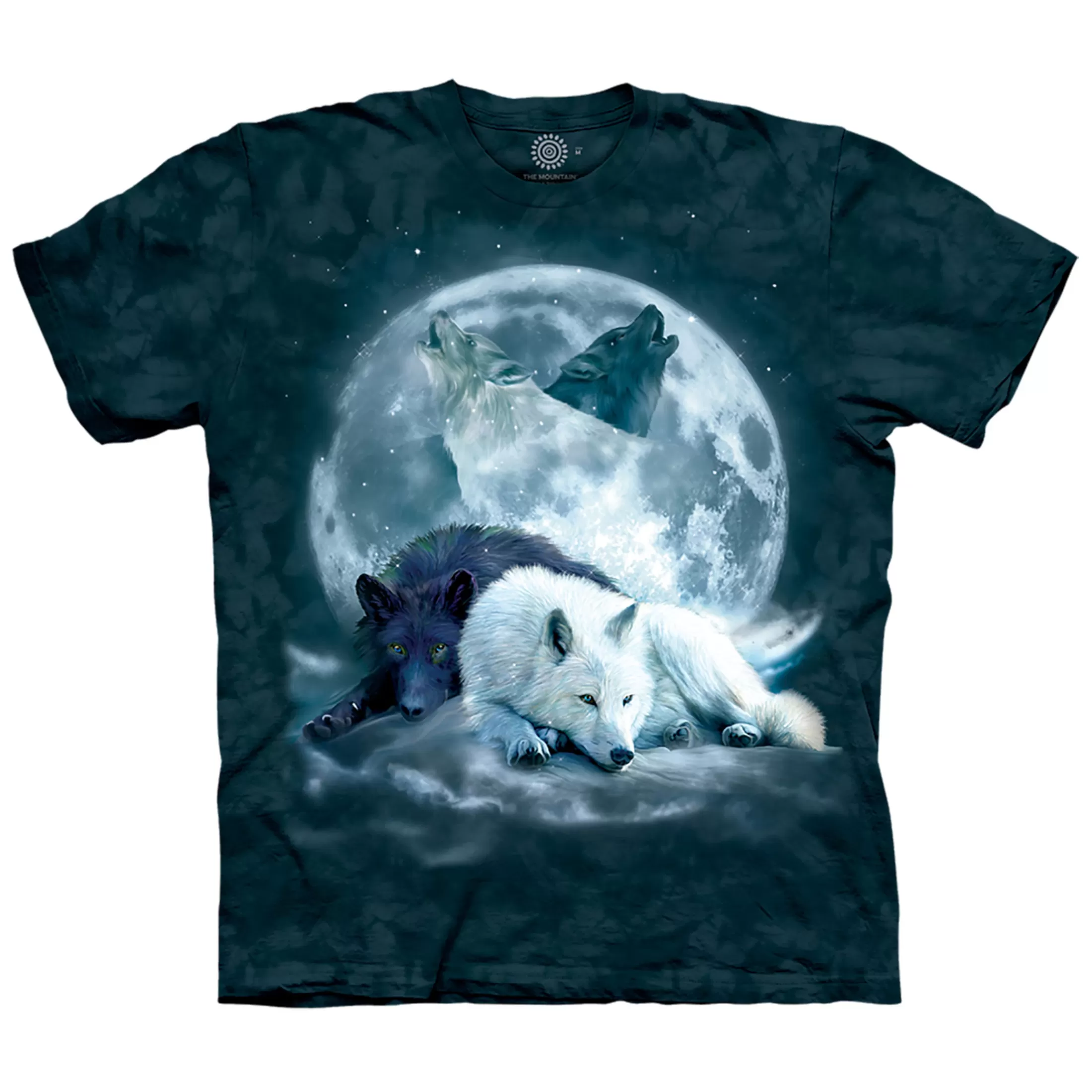 T-Shirt | Wolf Shirt Collection<Liquid Blue Yin Yang Wolf Mates Classic Cotton T-Shirt