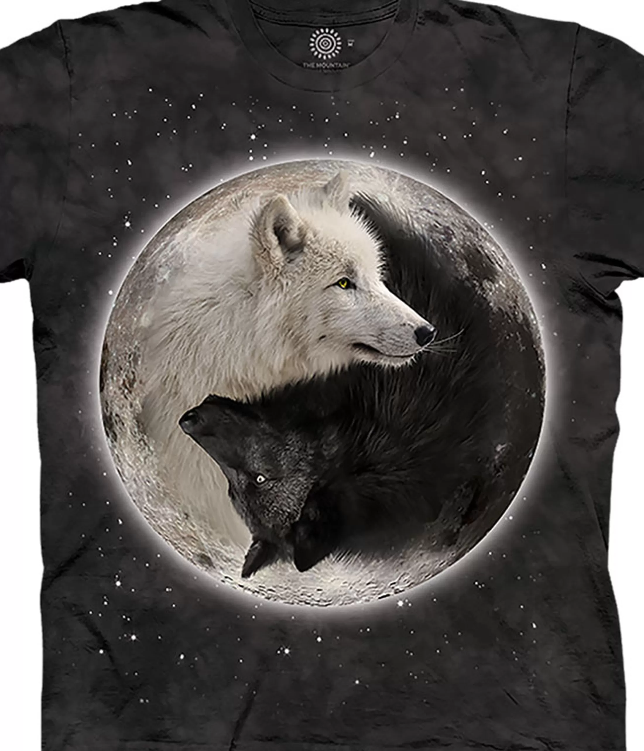 T-Shirt | Wolf Shirt Collection<Liquid Blue Ying Yang Wolves Classic Cotton T-Shirt