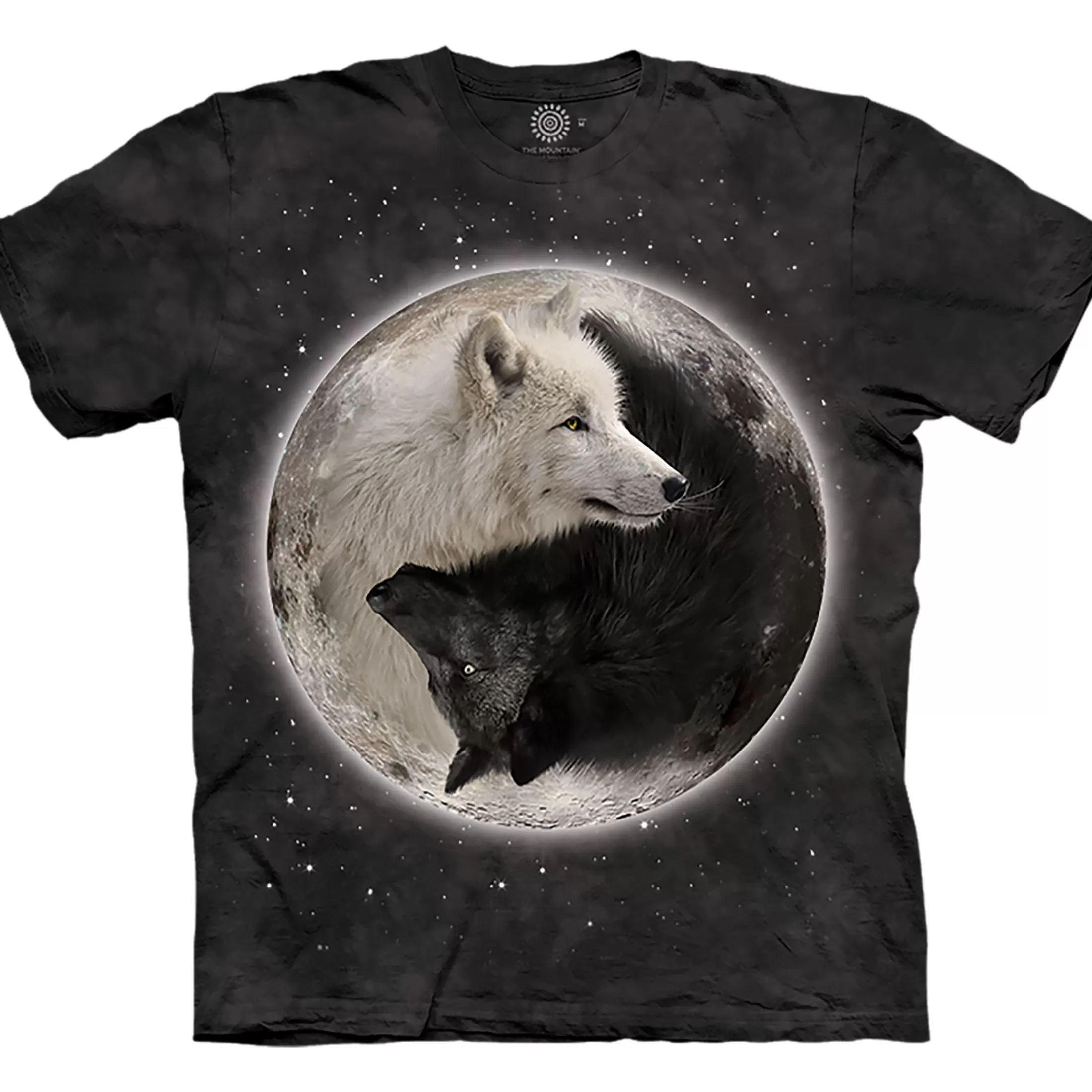 T-Shirt | Wolf Shirt Collection<Liquid Blue Ying Yang Wolves Classic Cotton T-Shirt