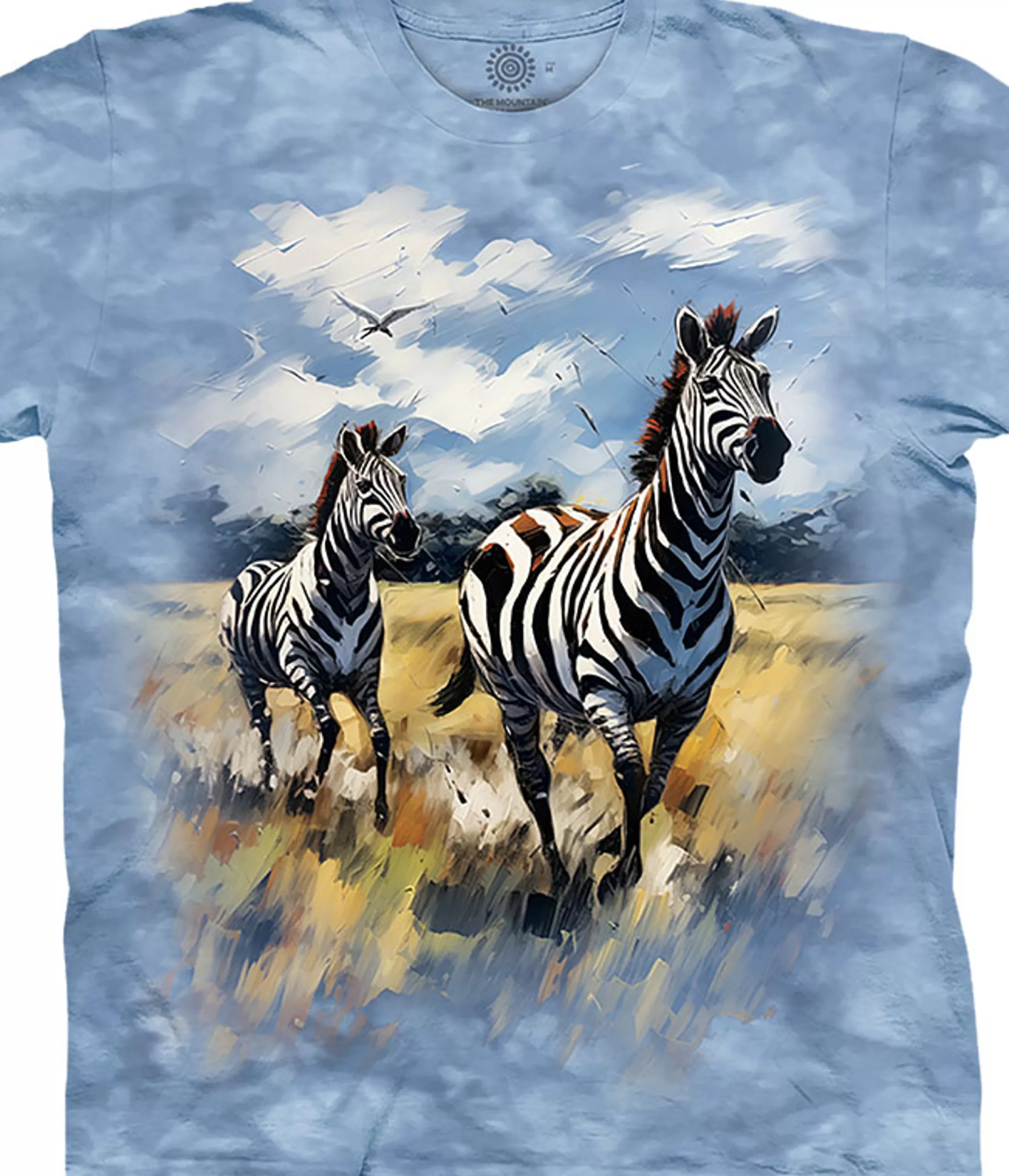 T-Shirt | Wild Animals<Liquid Blue Zebras Of The Wild Classic Cotton T-Shirt