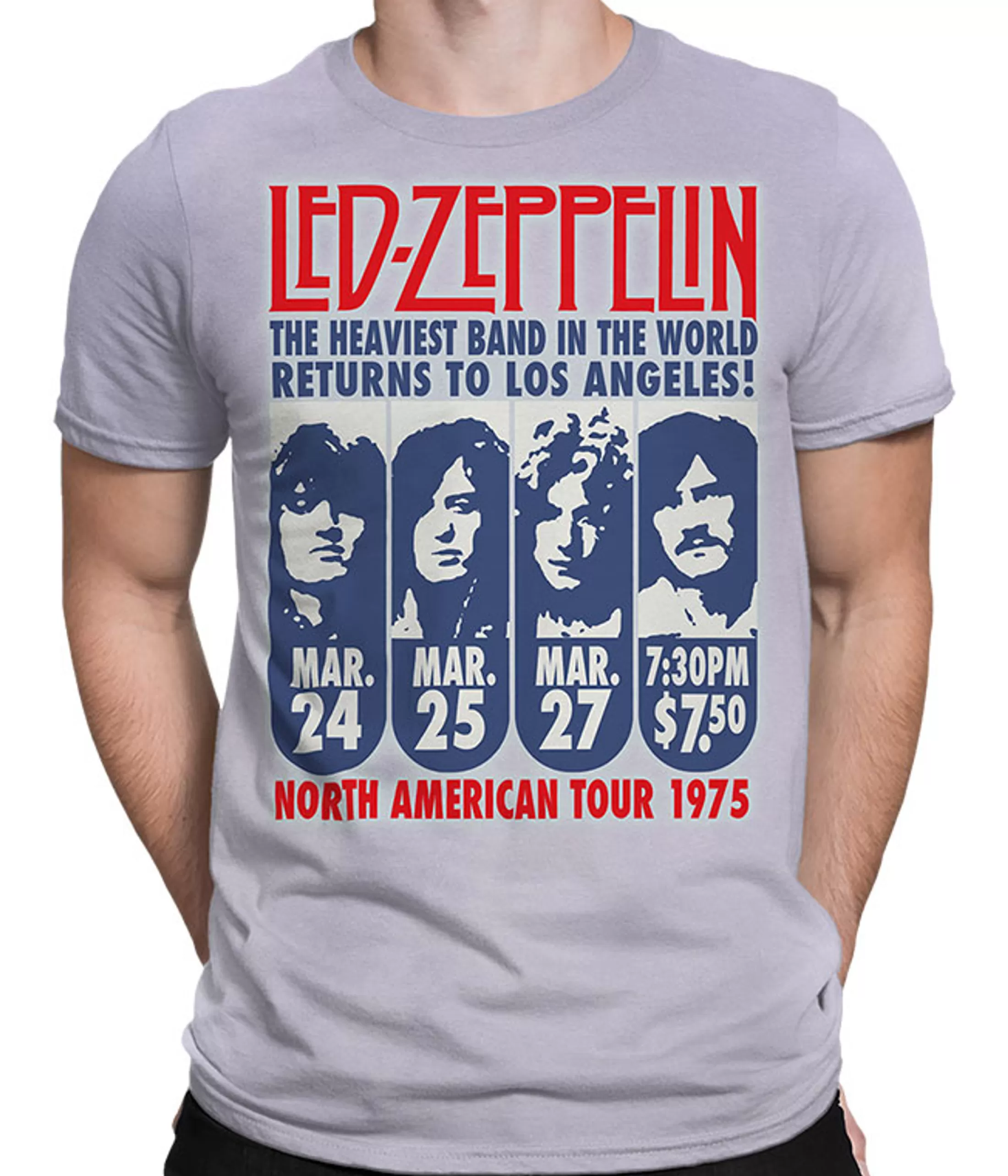 T-Shirt | Led Zeppelin<Liquid Blue Zeppelin LA 1975 Tie-Dye T-Shirt