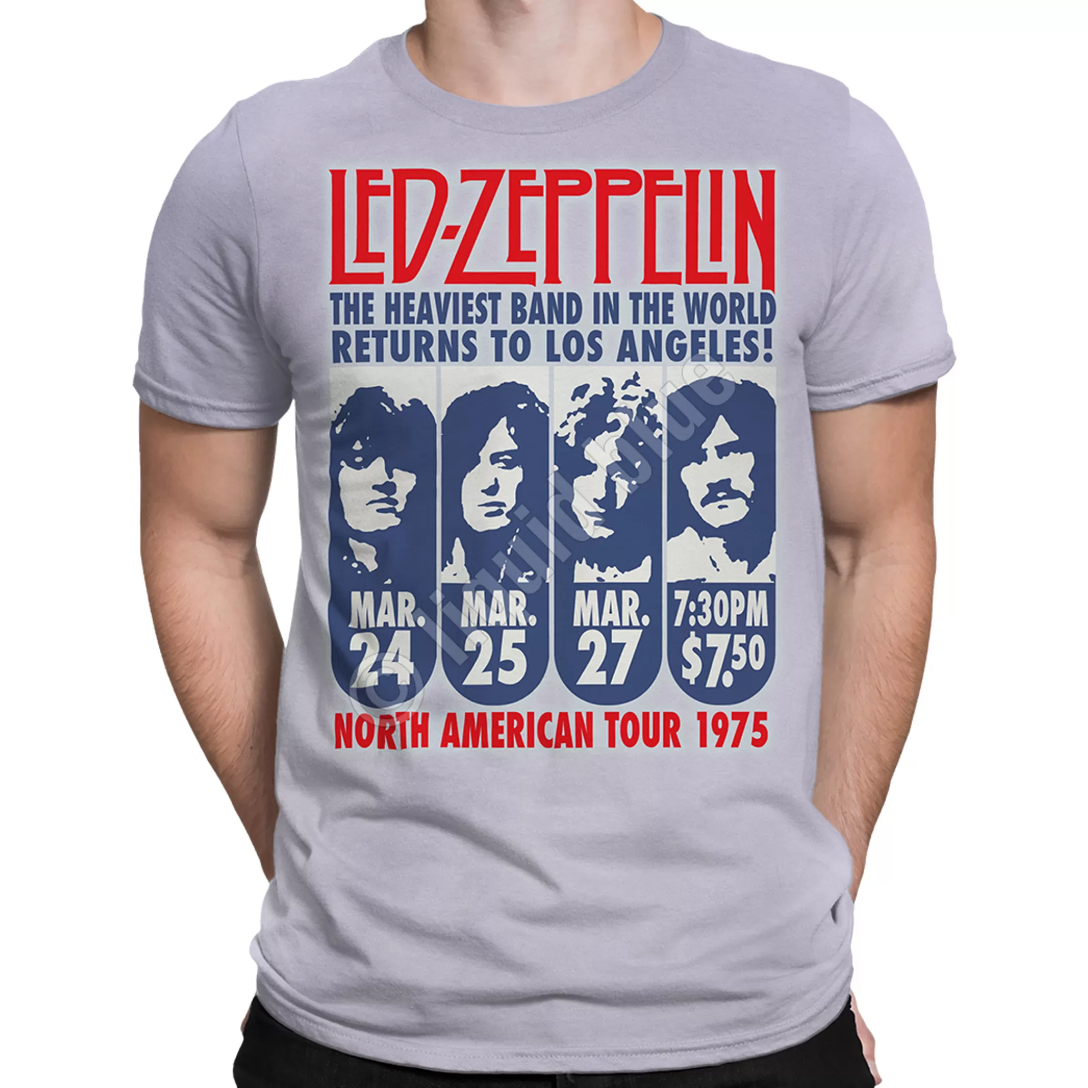 T-Shirt | Led Zeppelin<Liquid Blue Zeppelin LA 1975 Tie-Dye T-Shirt