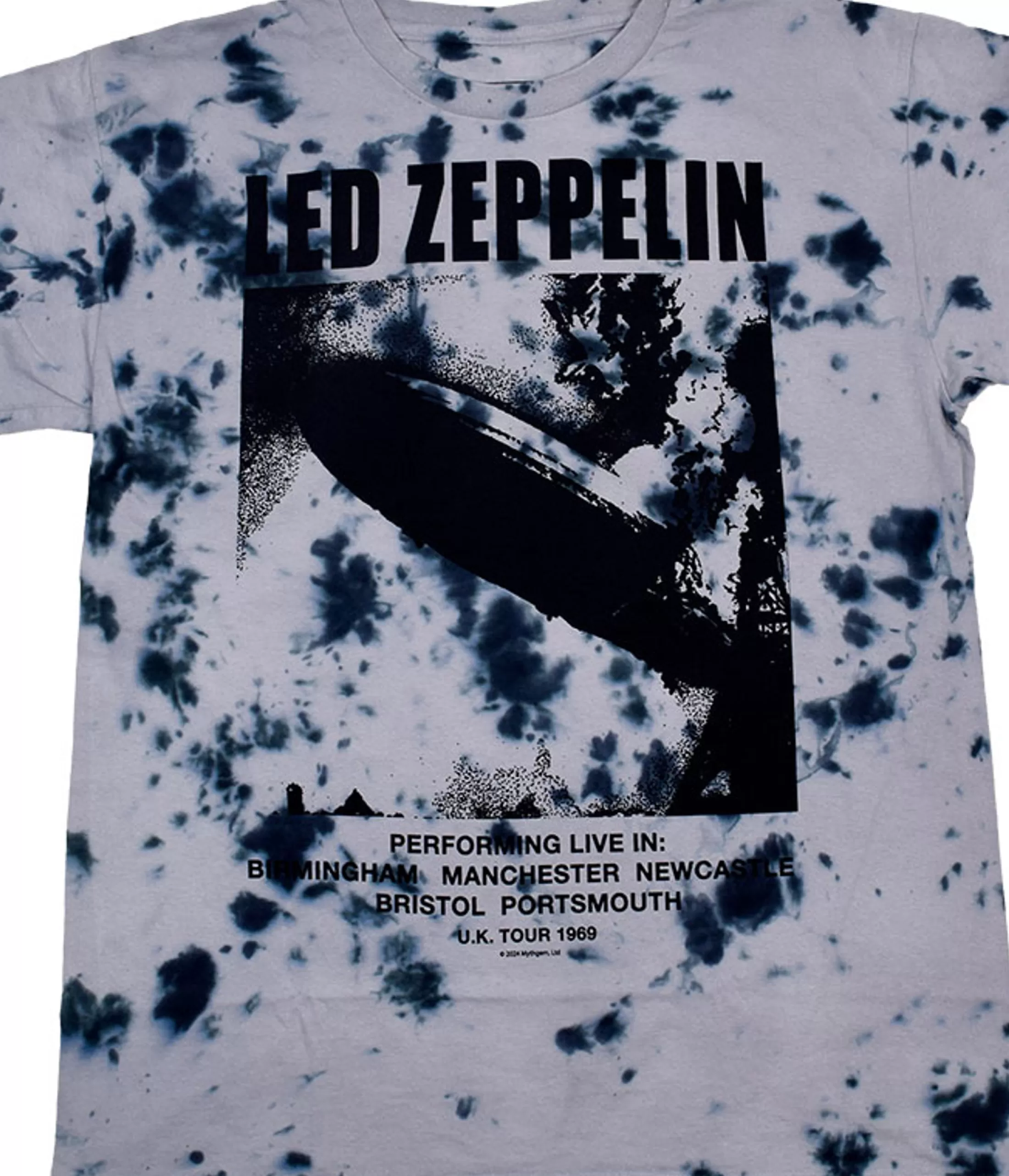 T-Shirt | Led Zeppelin<Liquid Blue Zeppelin UK 69 Tie-Dye T-Shirt