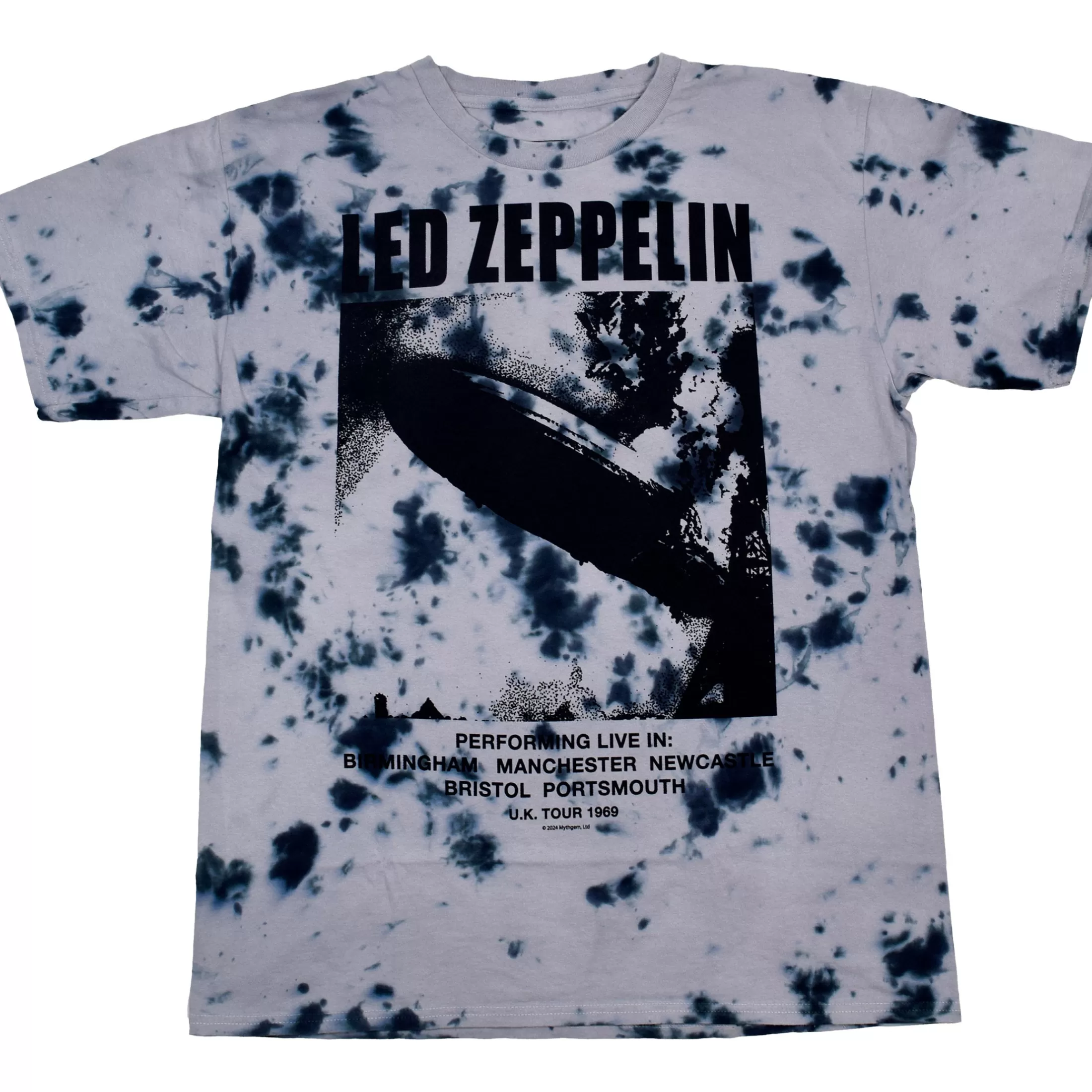 T-Shirt | Led Zeppelin<Liquid Blue Zeppelin UK 69 Tie-Dye T-Shirt