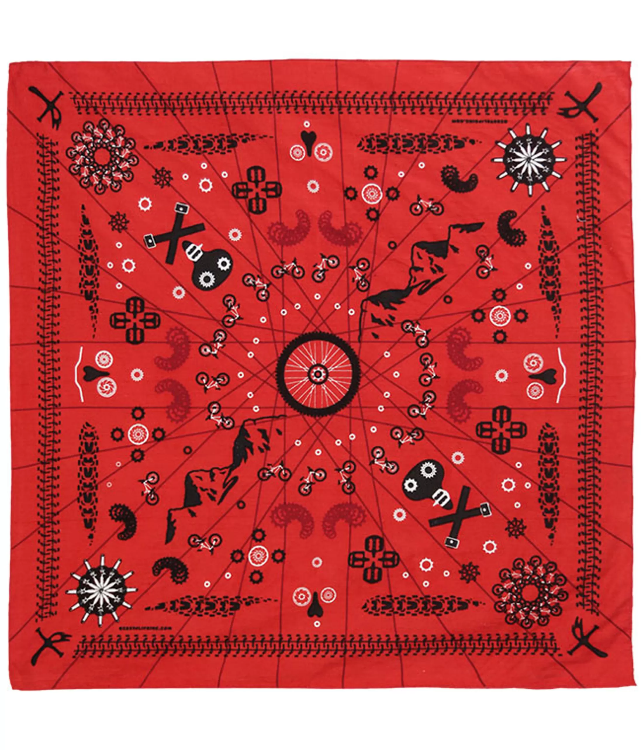 Bandanas | Liquid Blue<Liquid Blue Zest For Life Mtn Bike Red Bandana