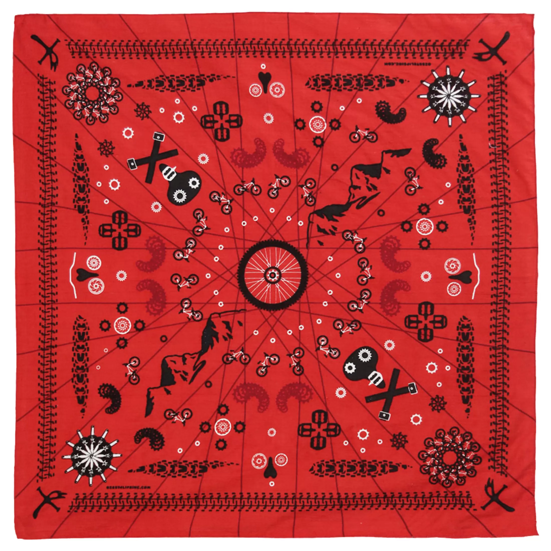 Bandanas | Liquid Blue<Liquid Blue Zest For Life Mtn Bike Red Bandana