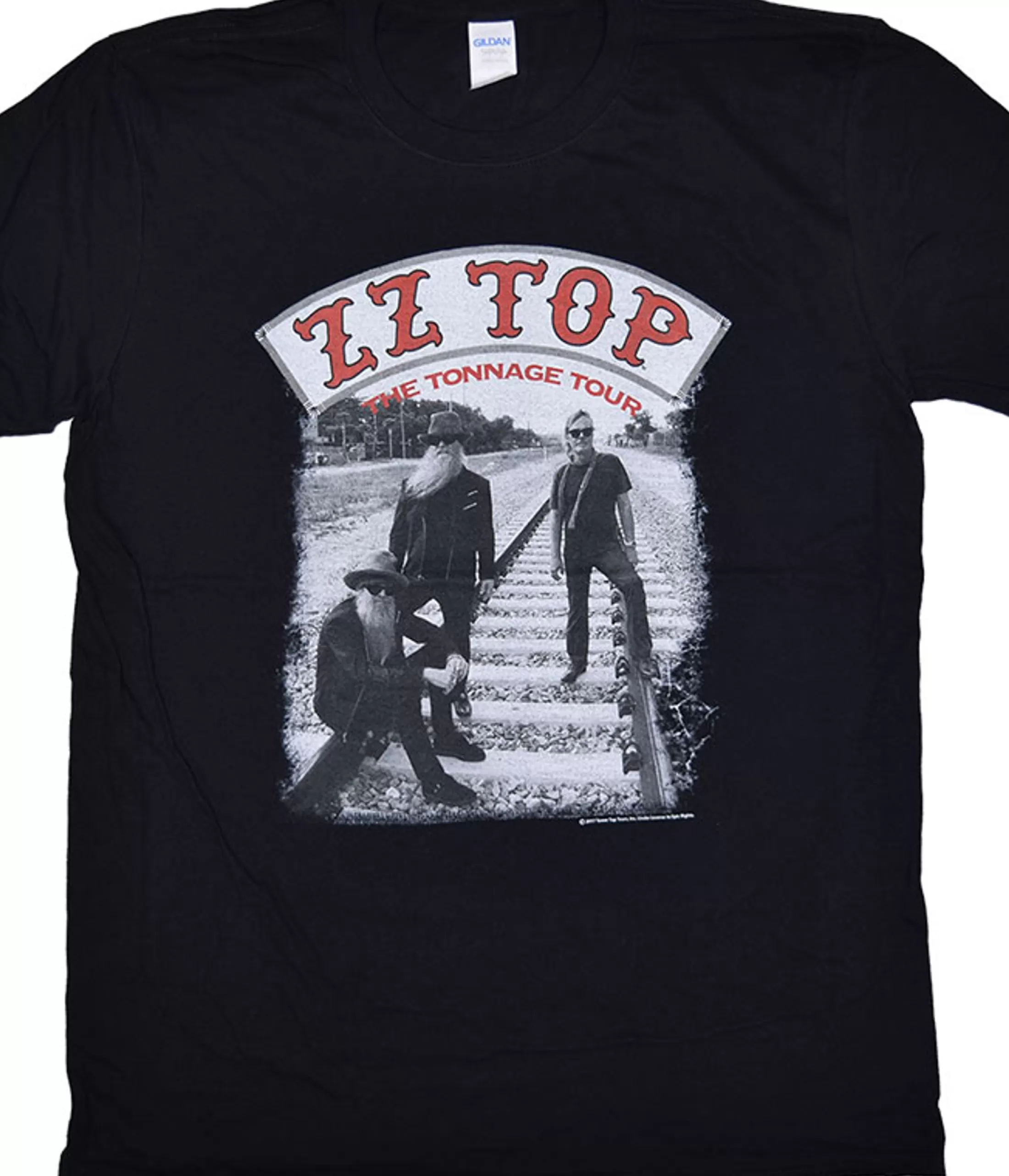 T-Shirt | Zz Top<Liquid Blue ZZ Top Tonnage Tour Black T-Shirt