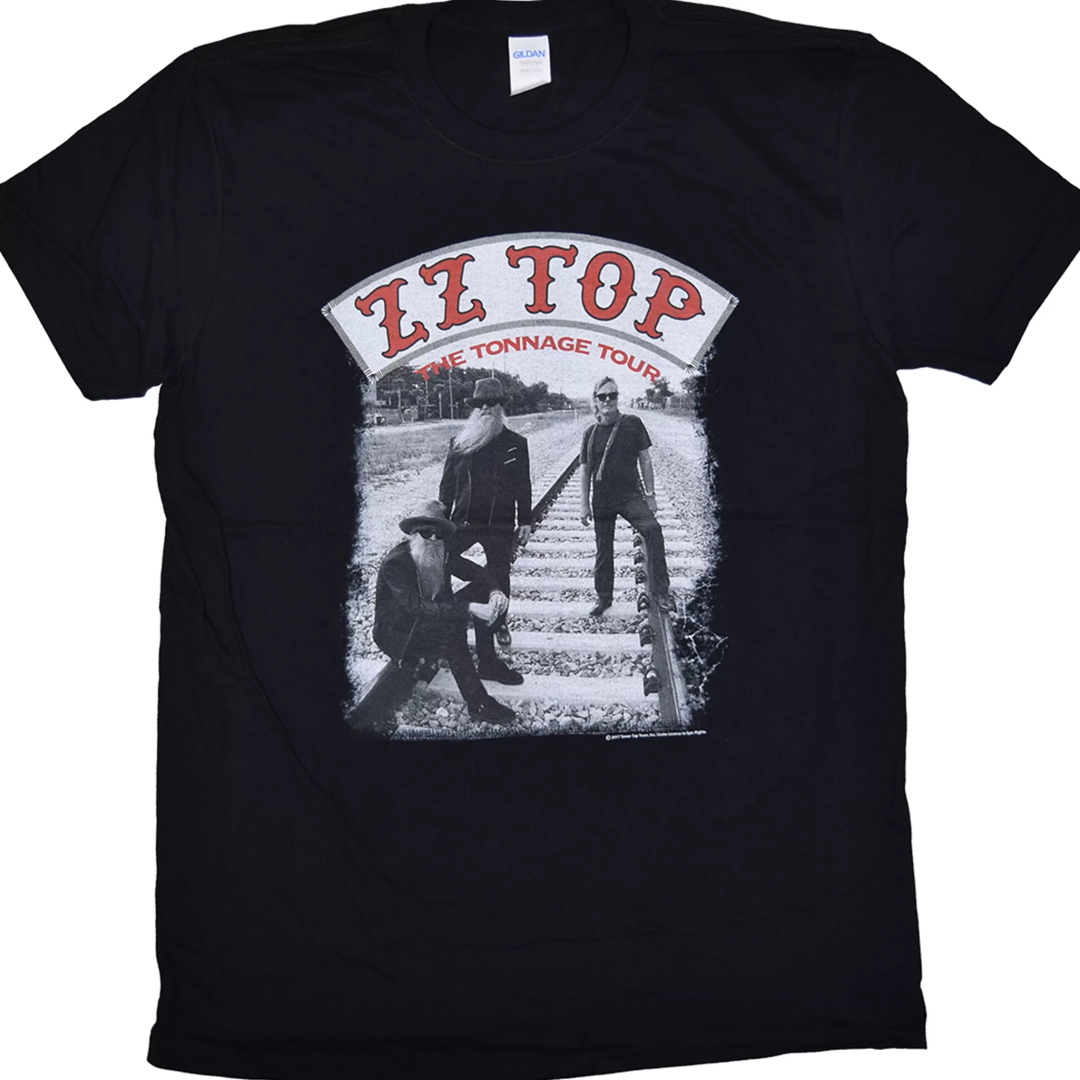 T-Shirt | Zz Top<Liquid Blue ZZ Top Tonnage Tour Black T-Shirt